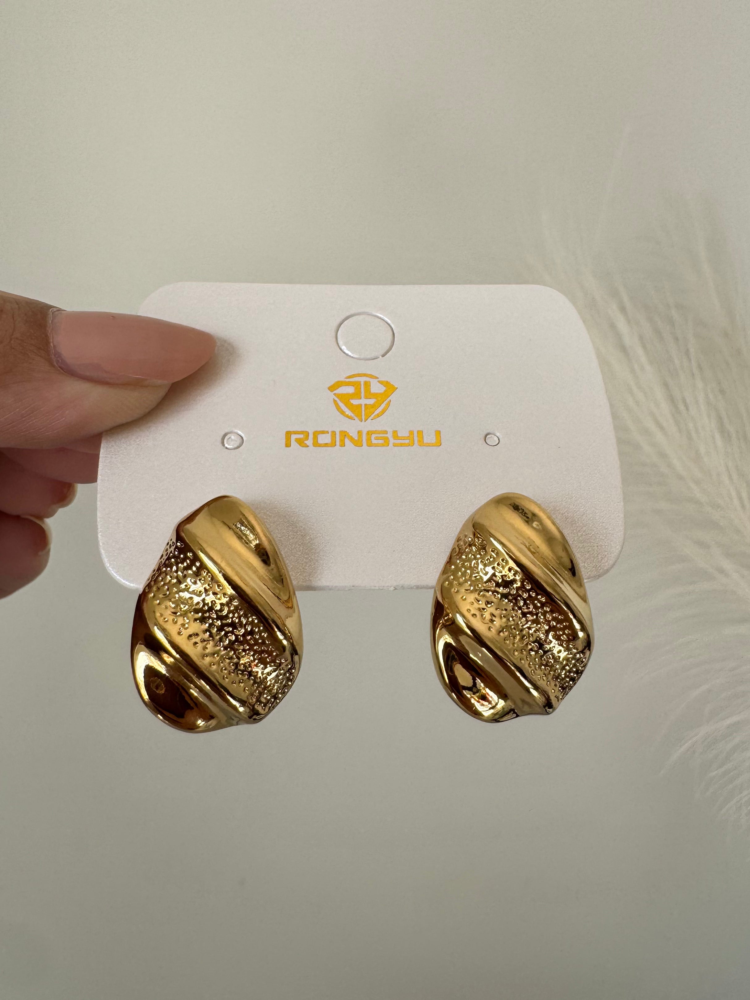 Sunlit Charm Studs - 18K Gold Plated