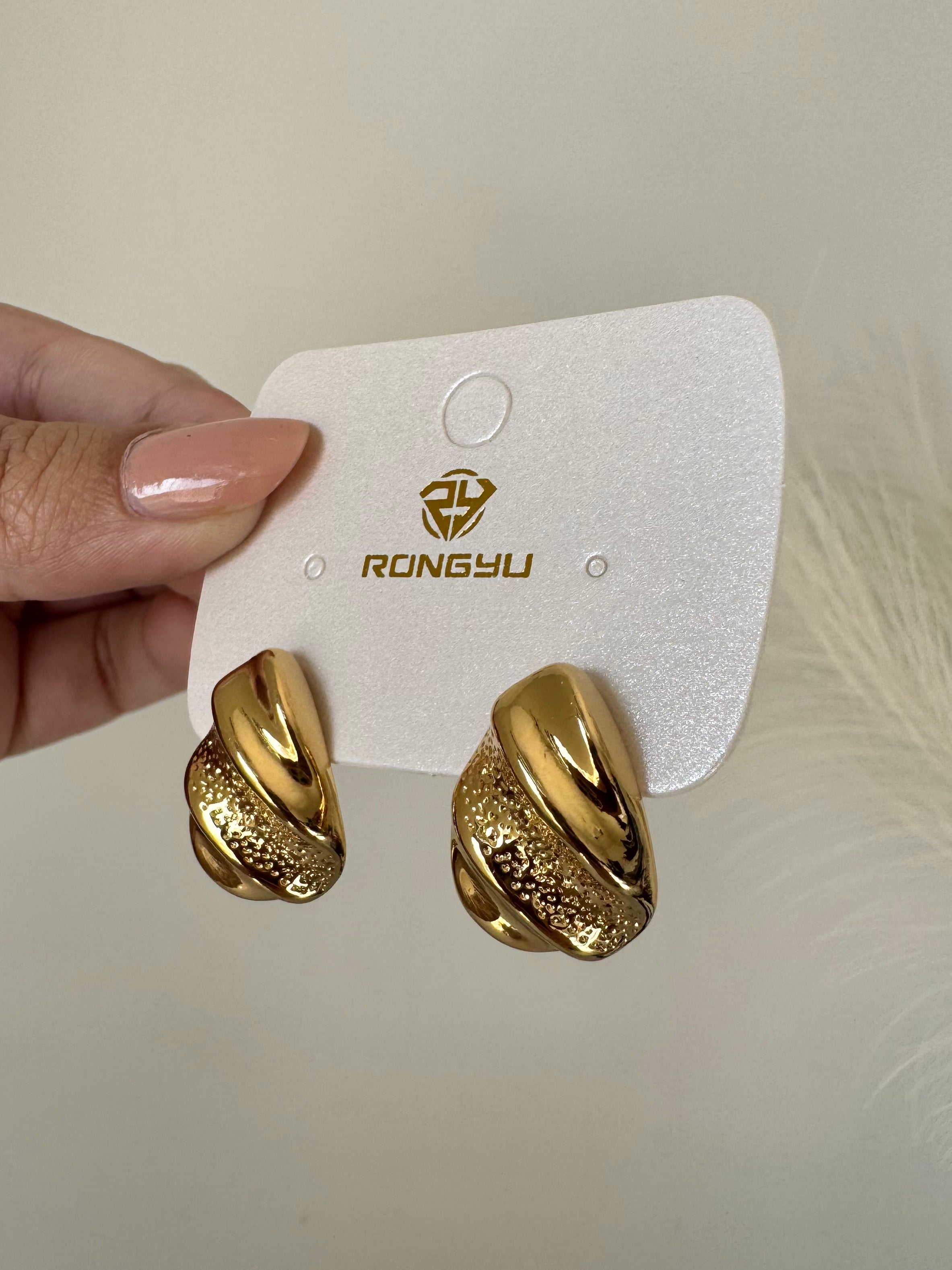 Sunlit Charm Studs - 18K Gold Plated
