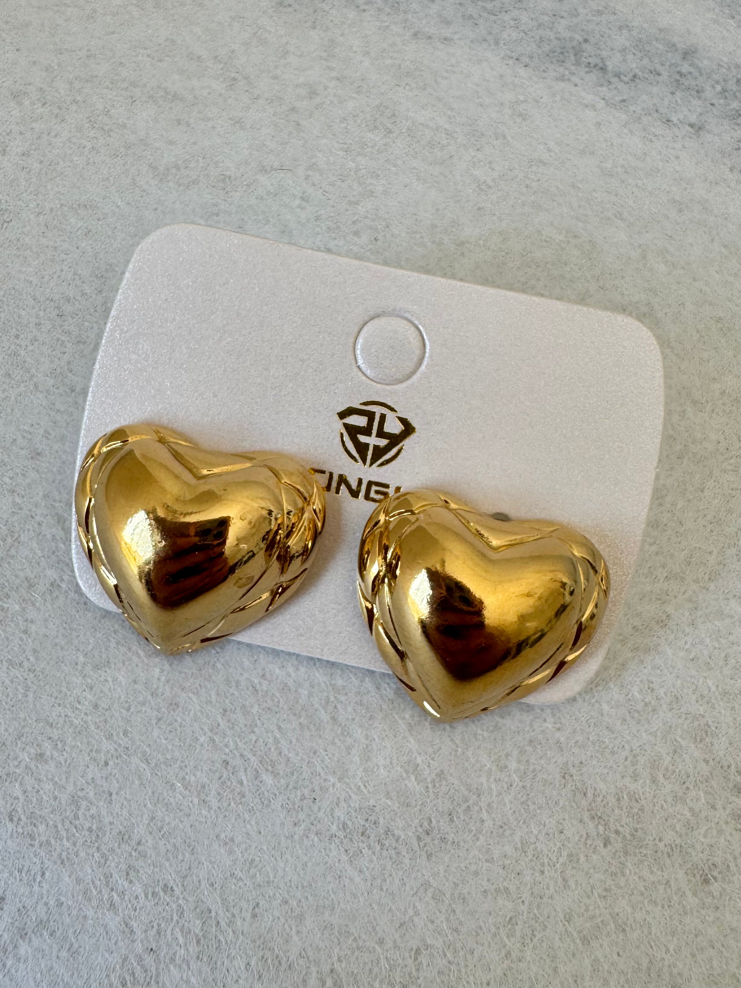 Love Lit Studs - 18K Gold Plated