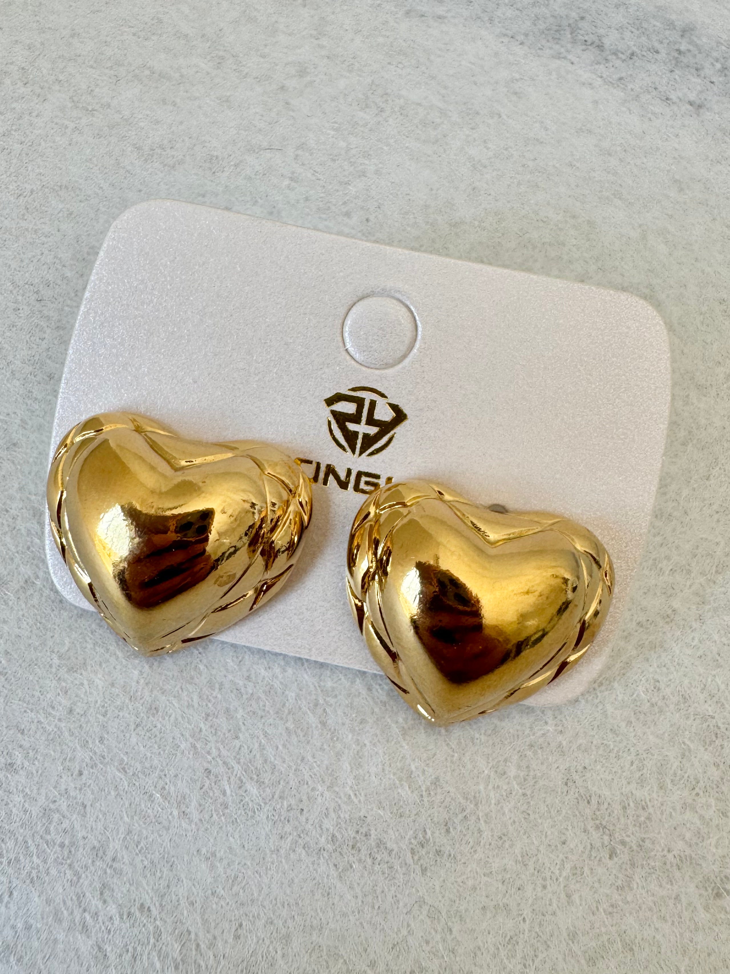 Love Lit Studs - 18K Gold Plated