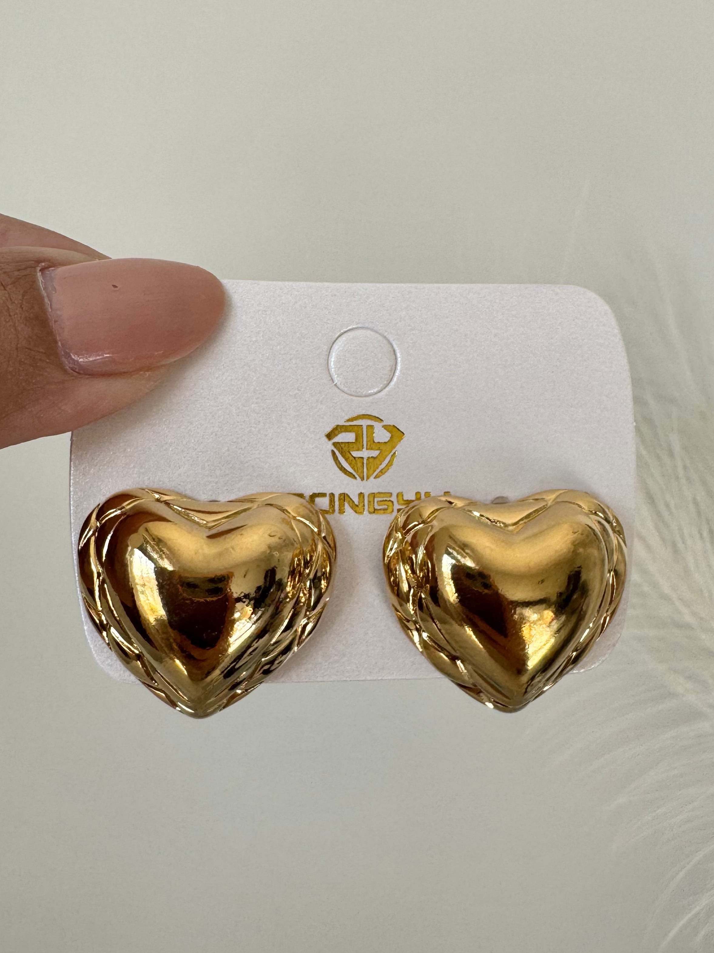 Love Lit Studs - 18K Gold Plated