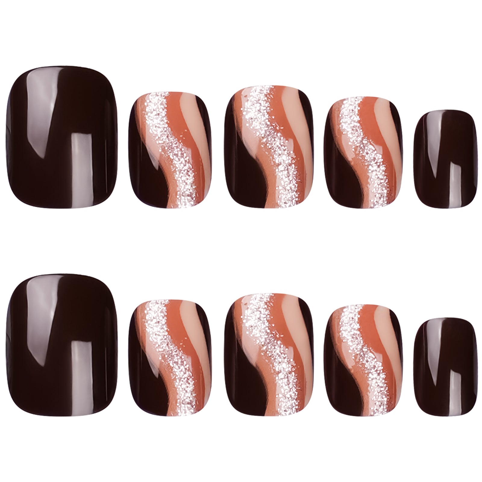 Hearty Press On Nails - 24 Pieces Complete Kit