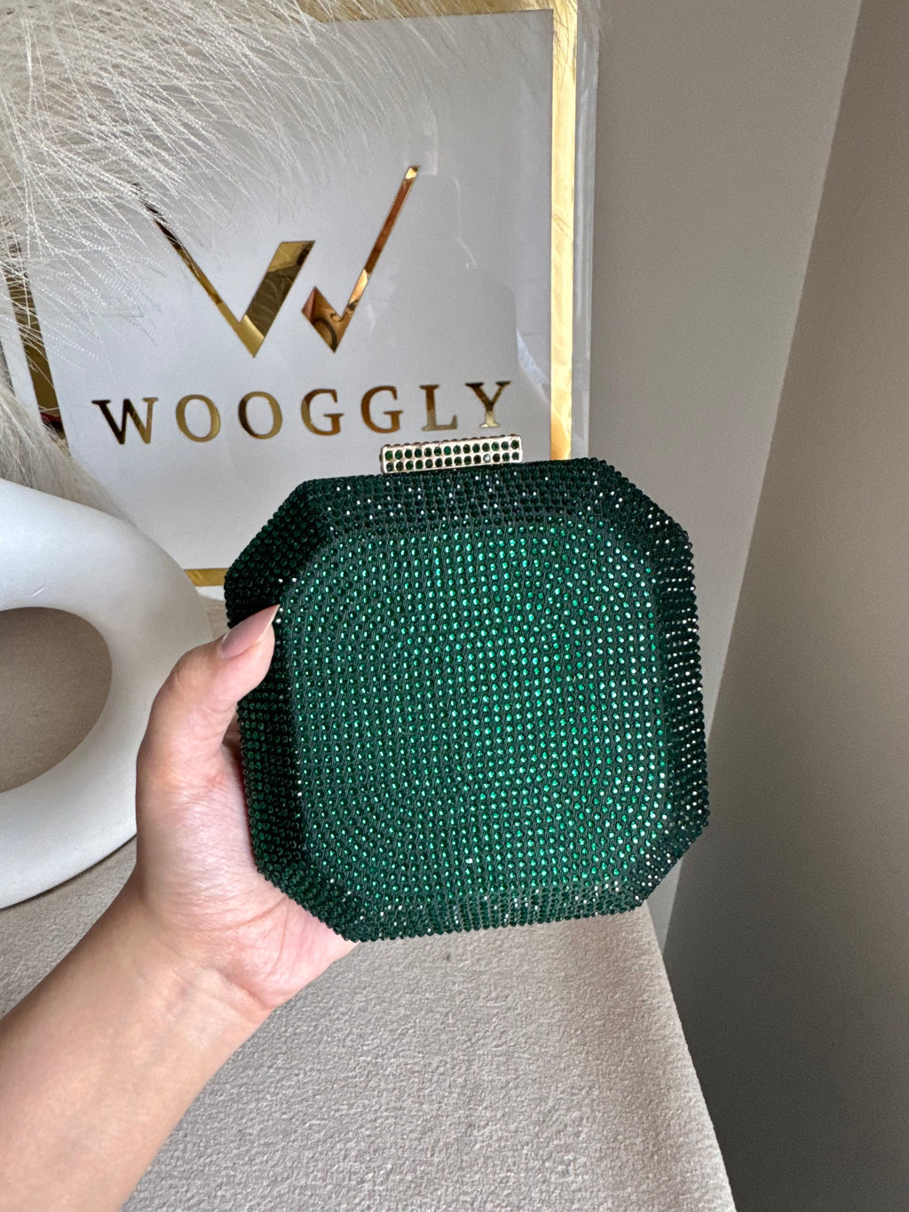 AYLA CLUTCH Emerald Green
