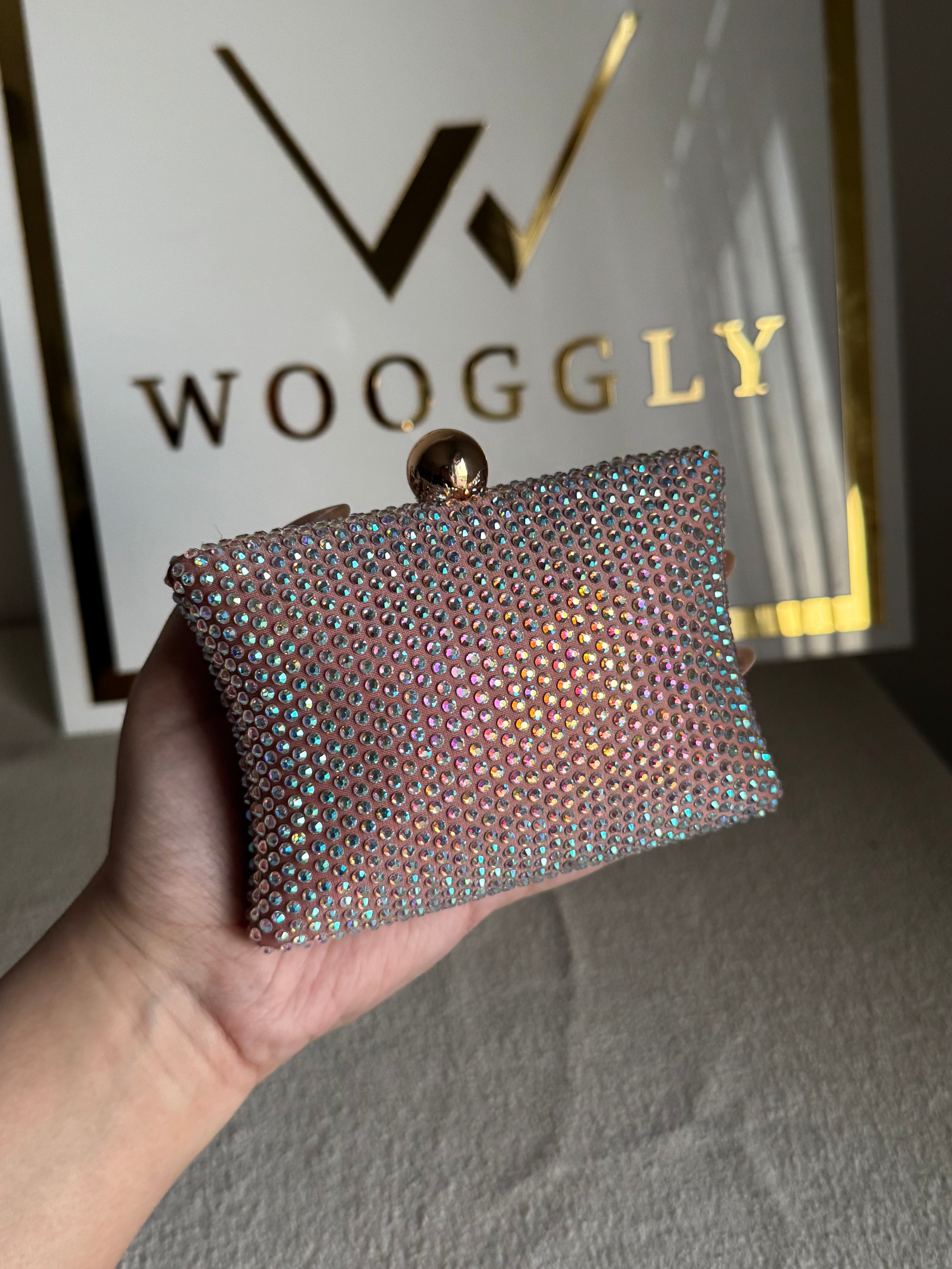 Muse Swarovski Clutch - Peach