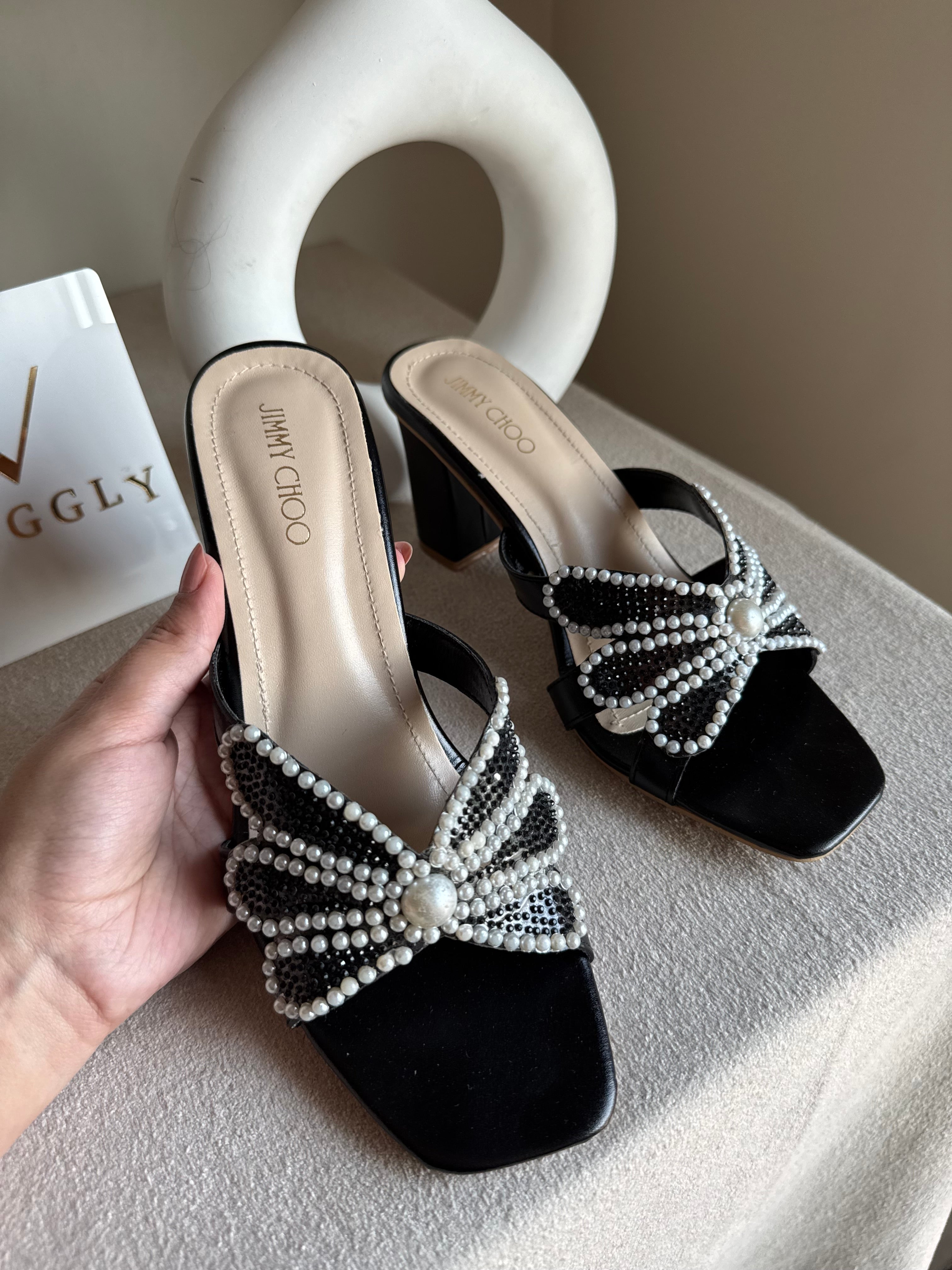 Jimmy Choo Pearl Heels - Black
