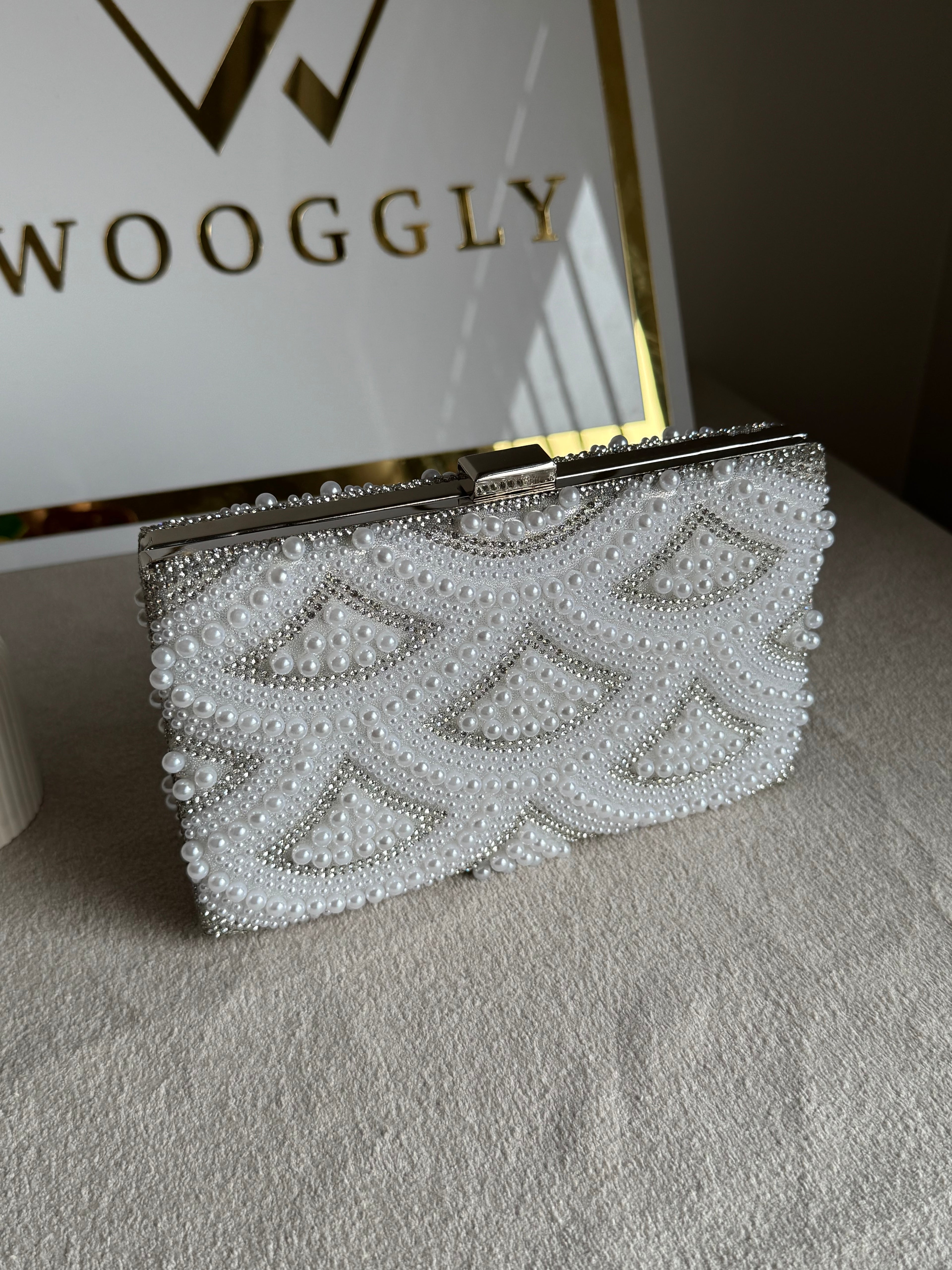 Shanze Pearl Clutch