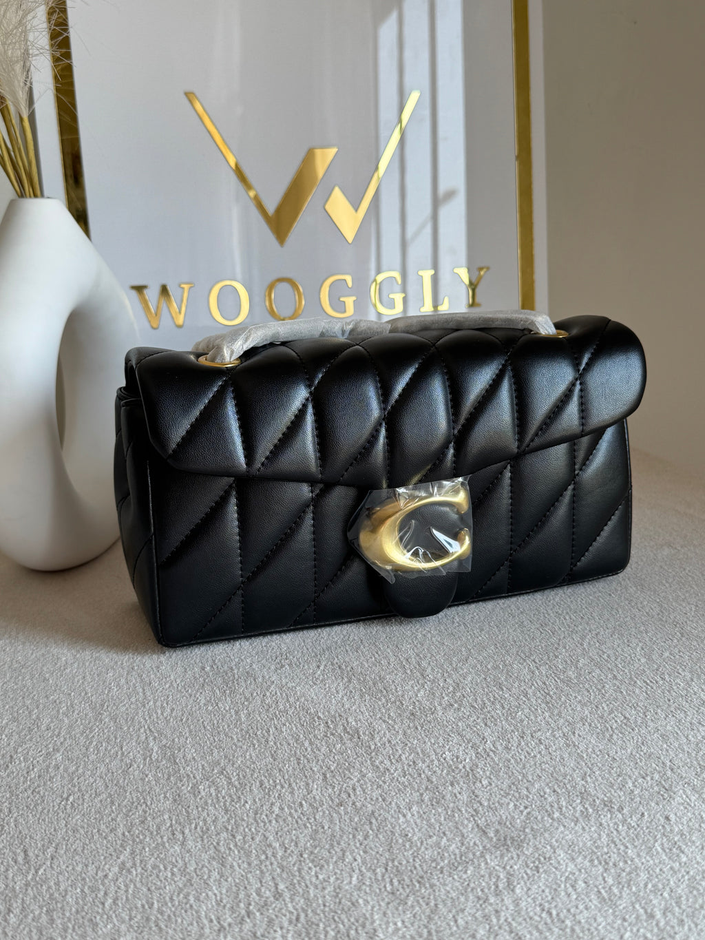 COACH Quilted Tabby PREMIUM (Black) - BOX PACKING