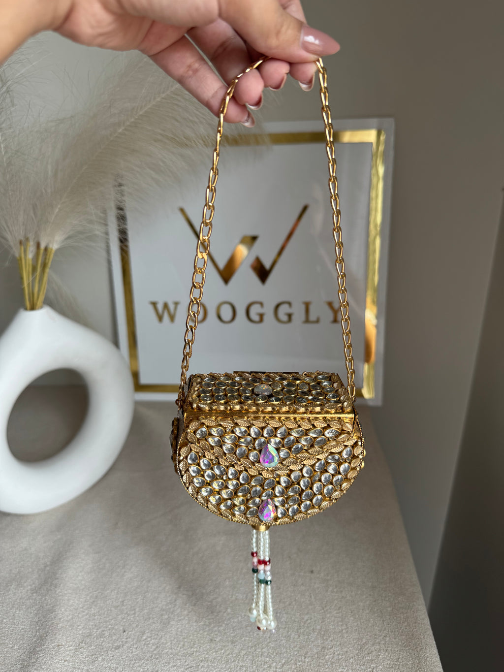 Viral Turkish Clutch - Clear Stone