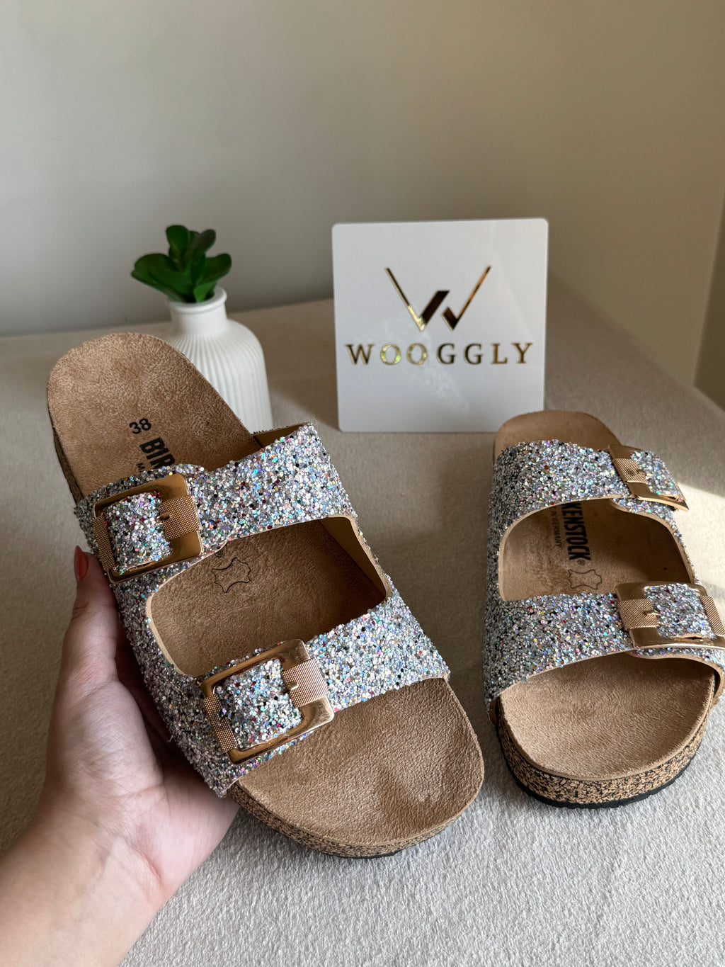 Viral Birkenstock Comfy Sandals - Glam Silver