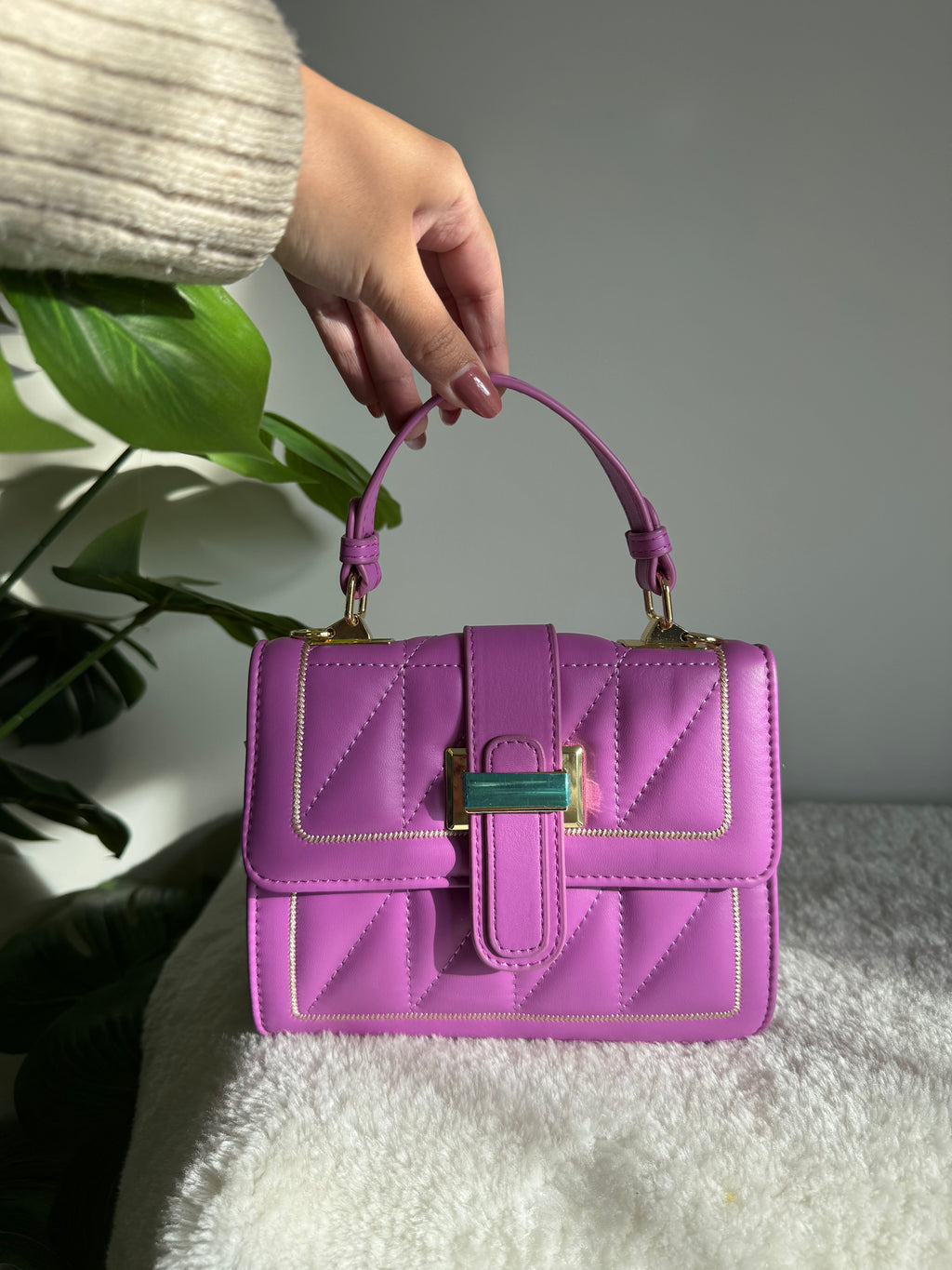 Luna Bag with Long Strap (Mauve)