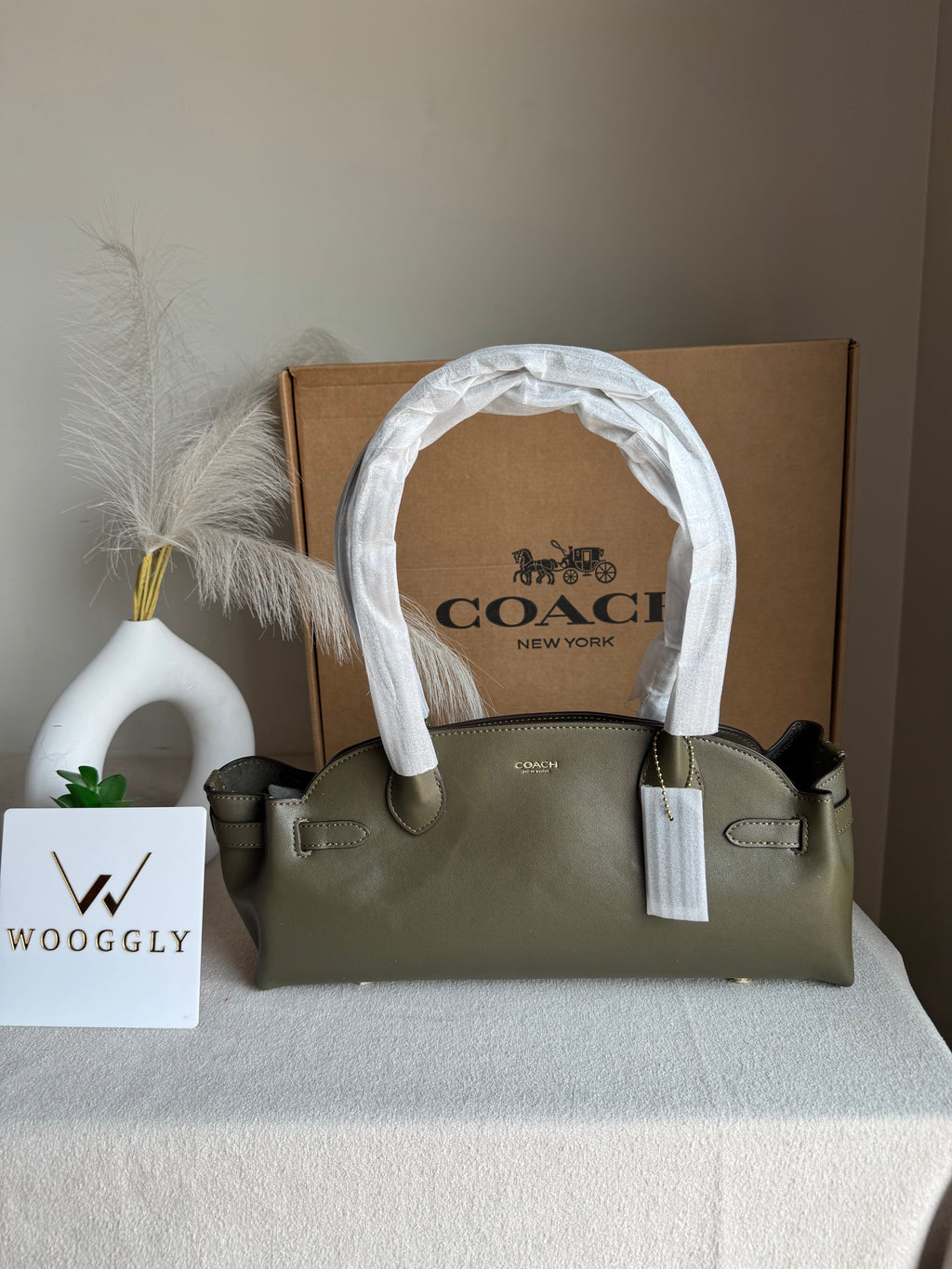 COACH Empire Bag EXTREMELY PREMIUM (Olive Green) - BOX PACKING