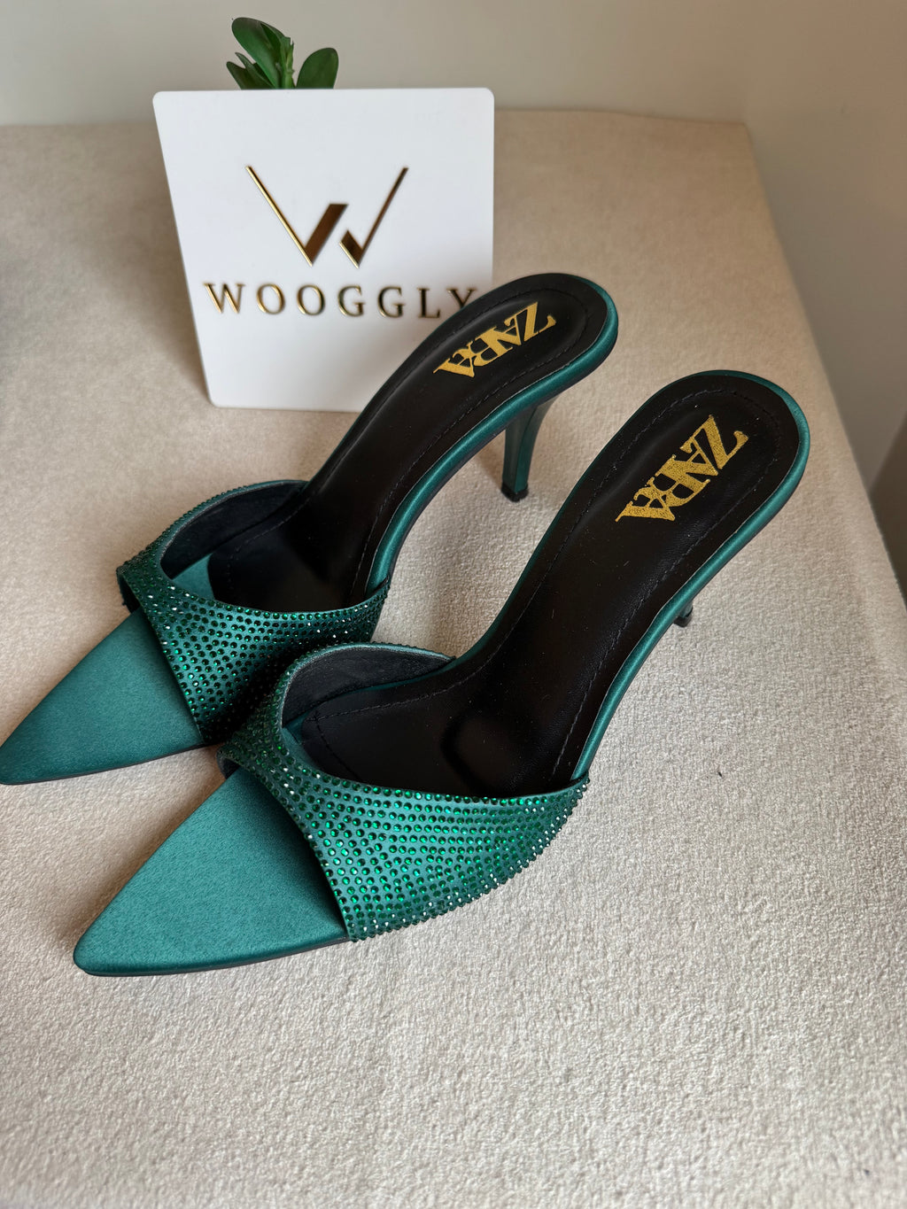 Bling Zara Heels - Green