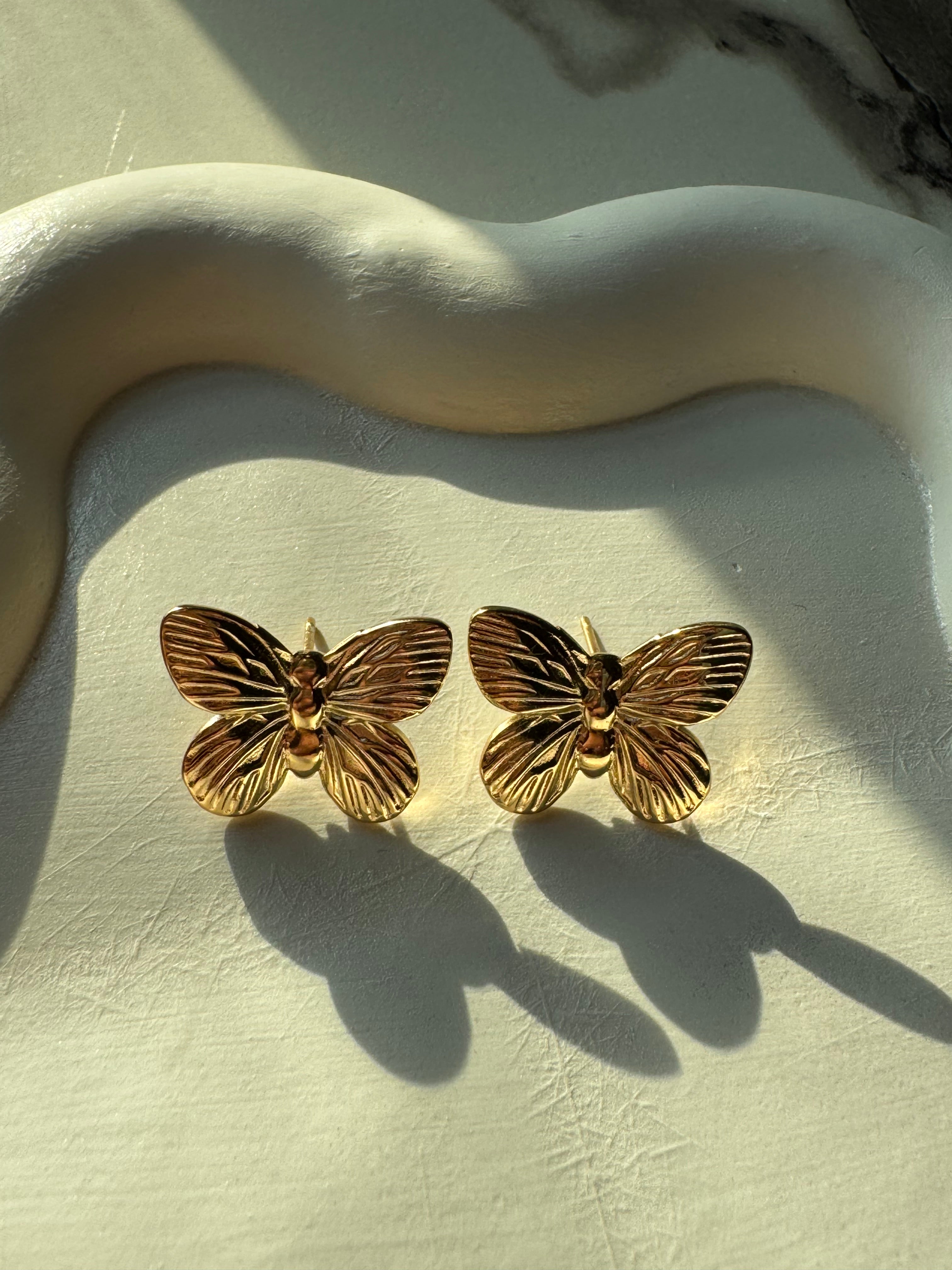 Butterfly Glow Earrings - 18K Gold Plated