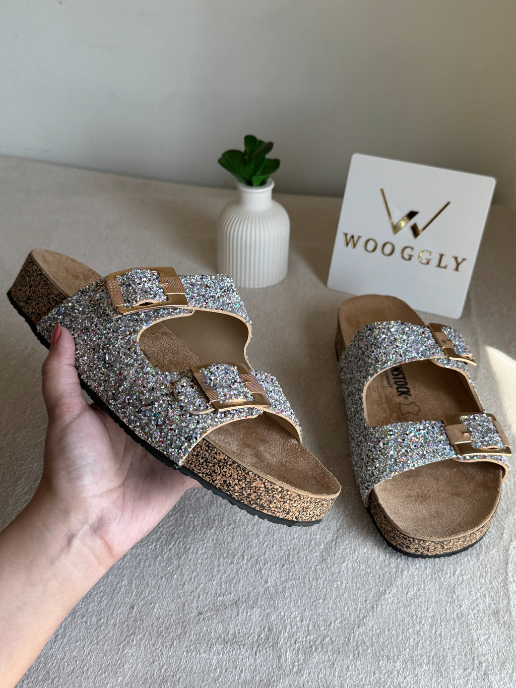 Viral Birkenstock Comfy Sandals - Glam Silver