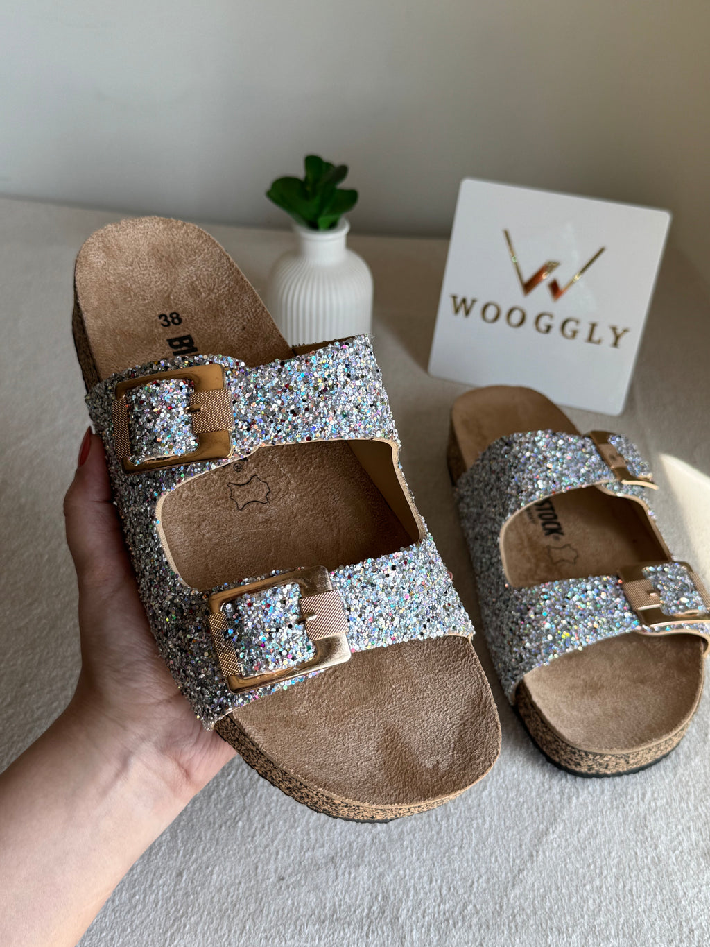 Viral Birkenstock Comfy Sandals - Glam Silver