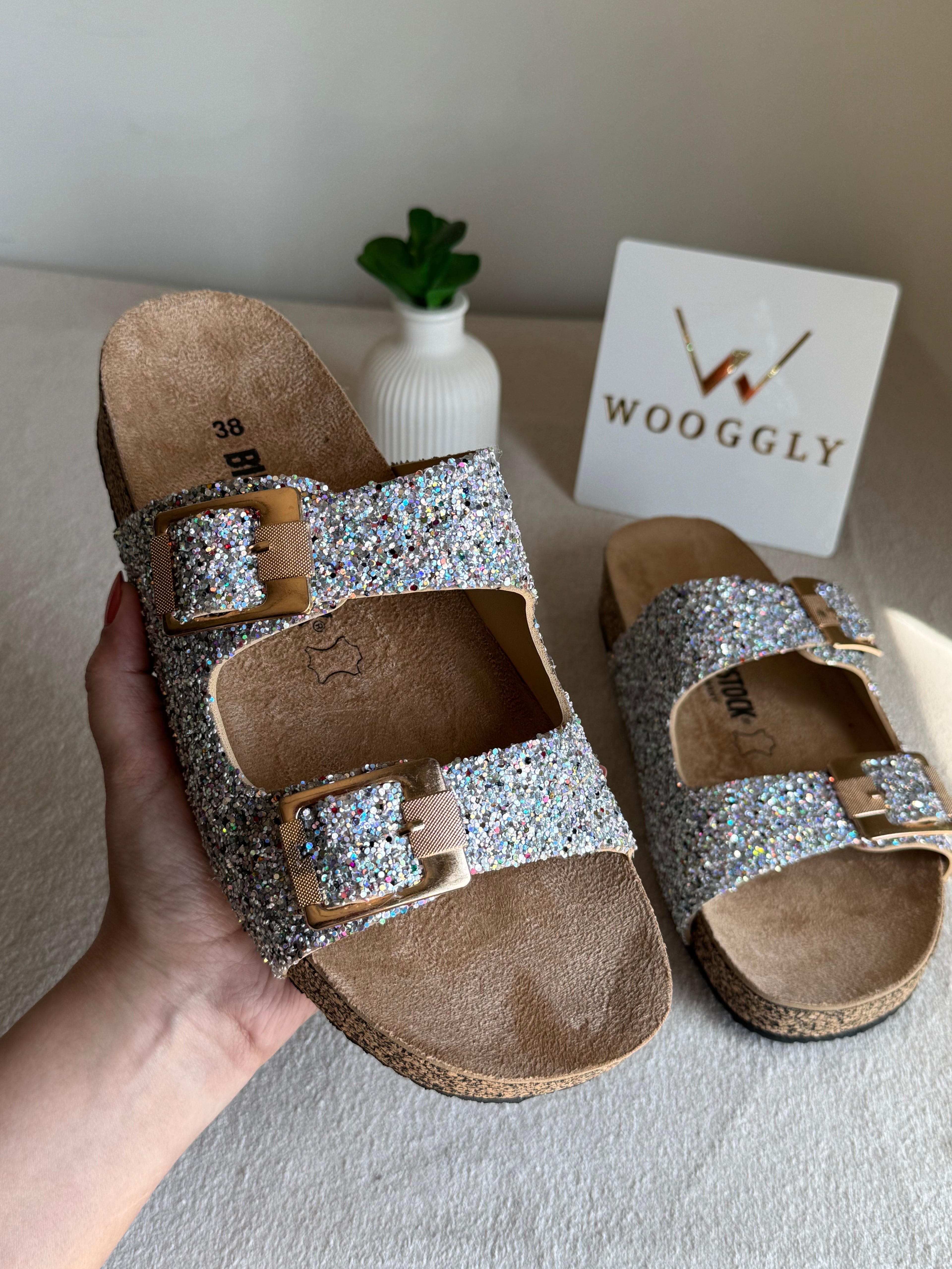 Viral Birkenstock Comfy Sandals - Glam Silver