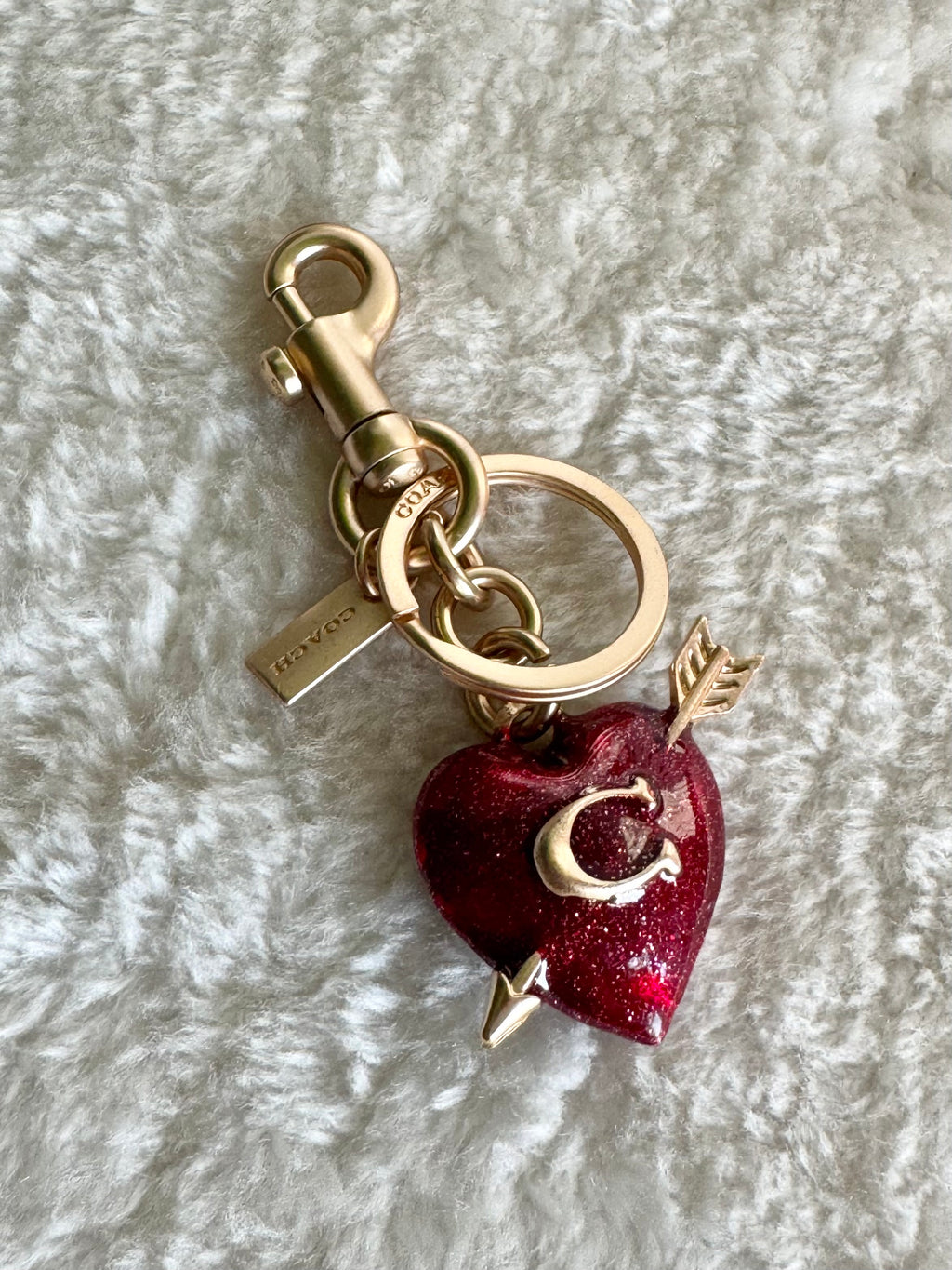 PREMIUM Coach Cupid Heart Bag Charm