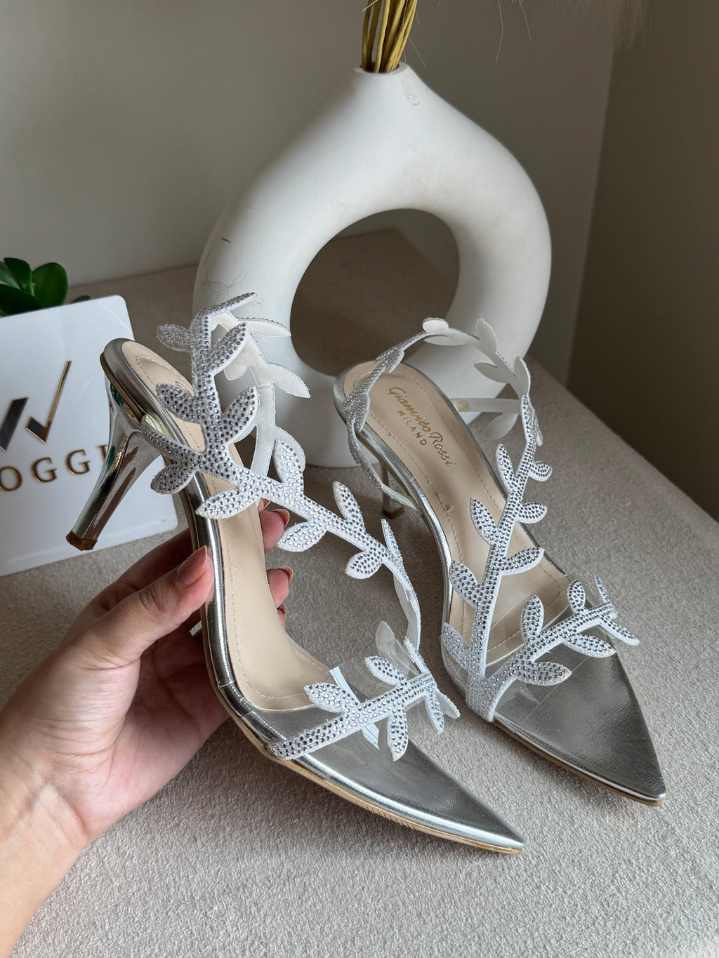 Gianvitto Rossi Heels Glitter Silver