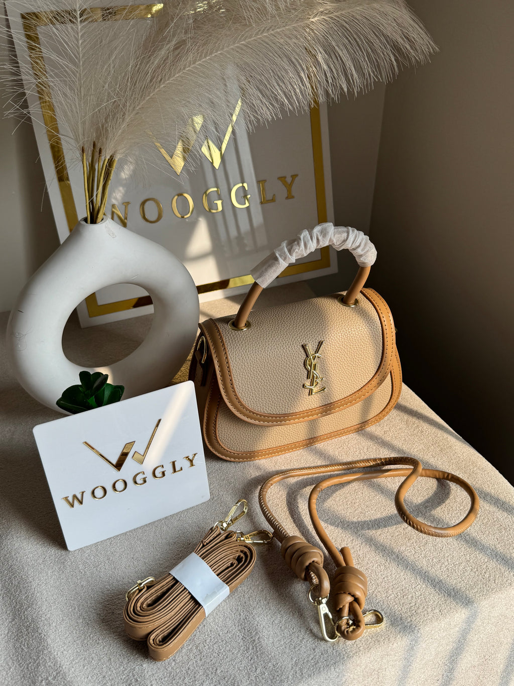 YSL Hand Bag Beige