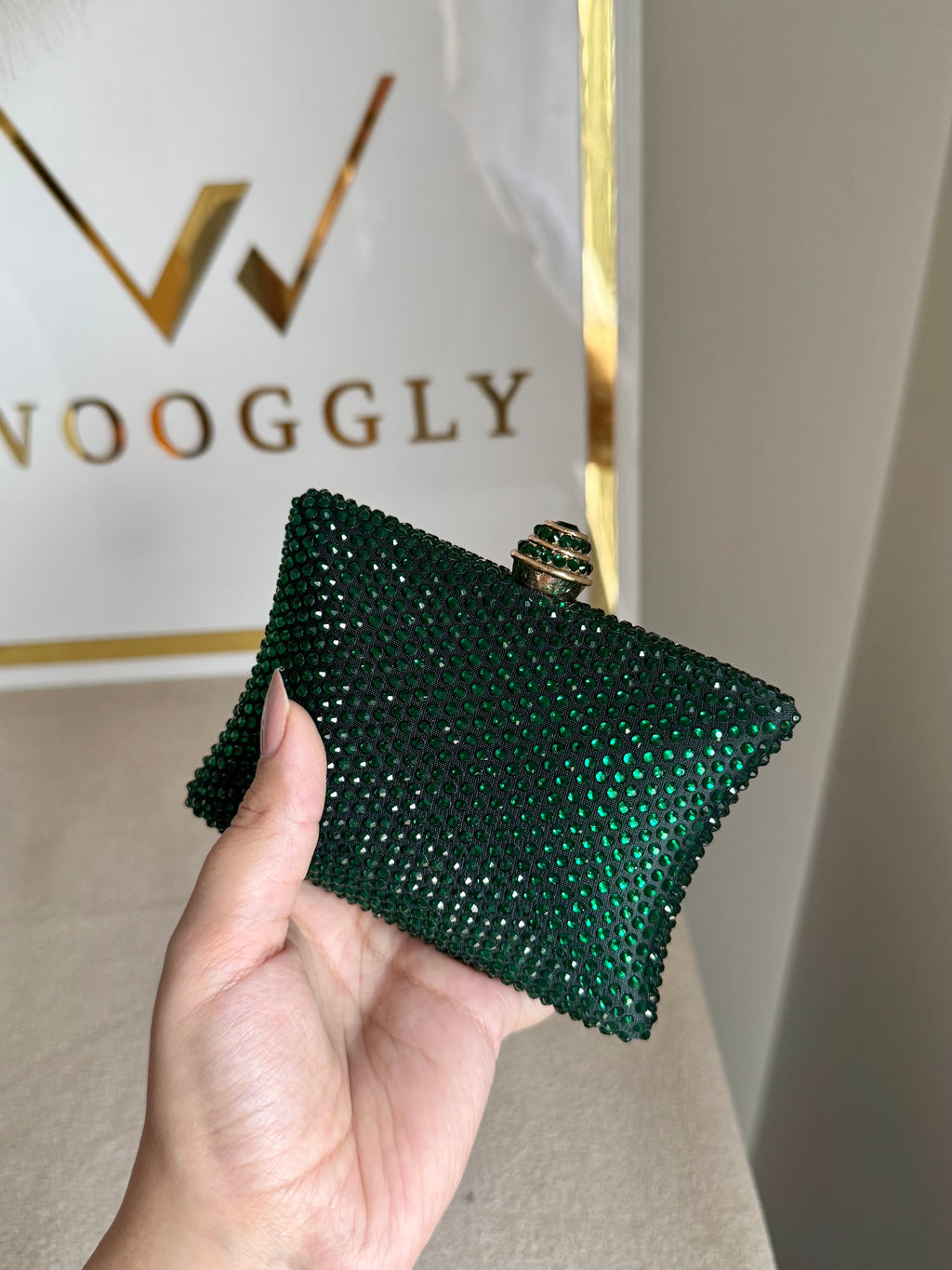Ella Clutch - Emerald Green