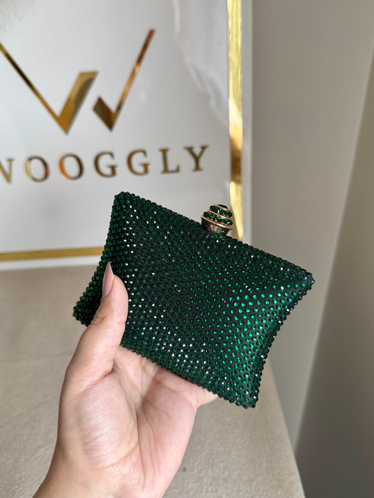 Ella Clutch - Emerald Green