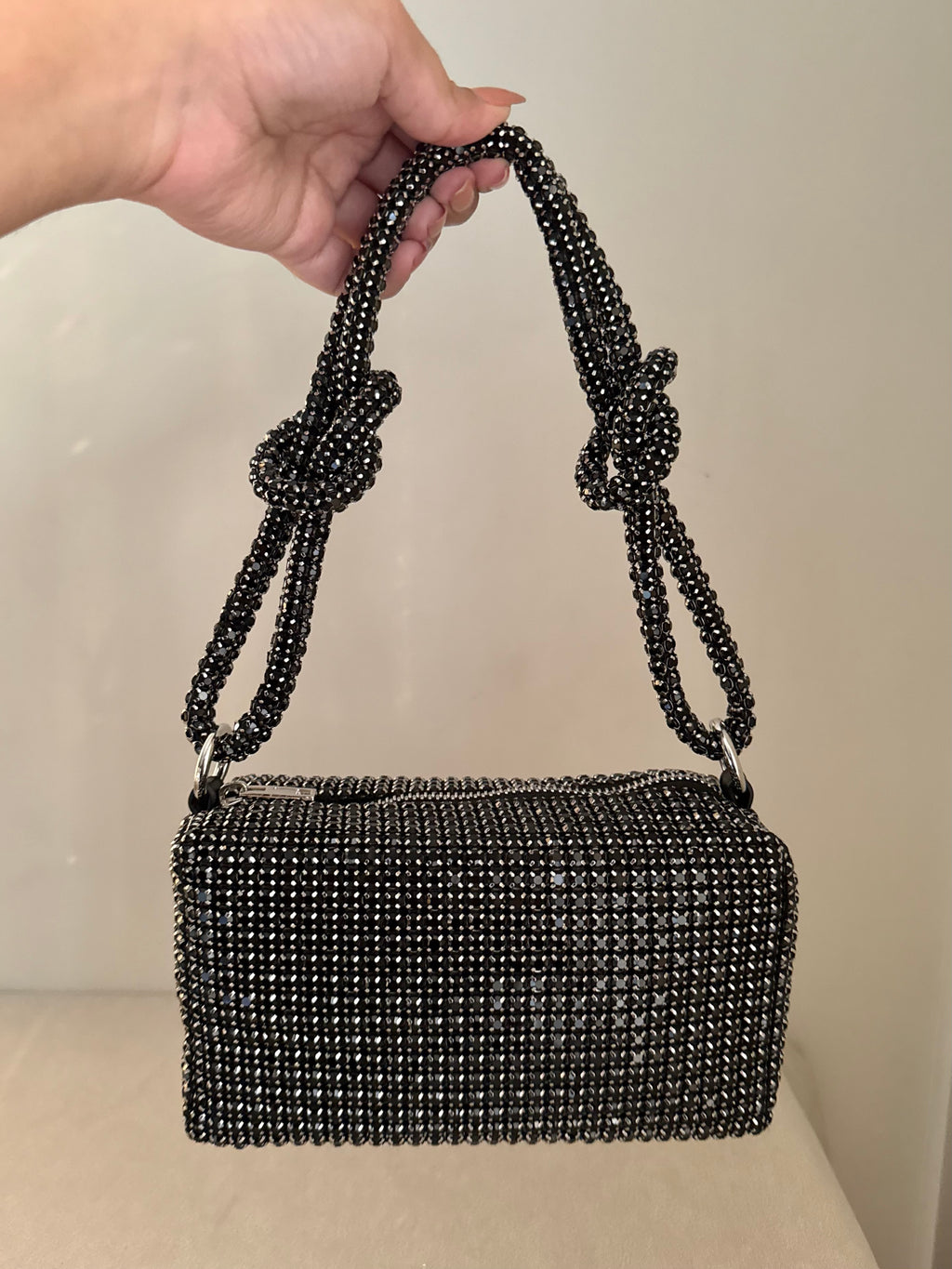 Alexander Wang Rhinestone Evening Clutch (Black)