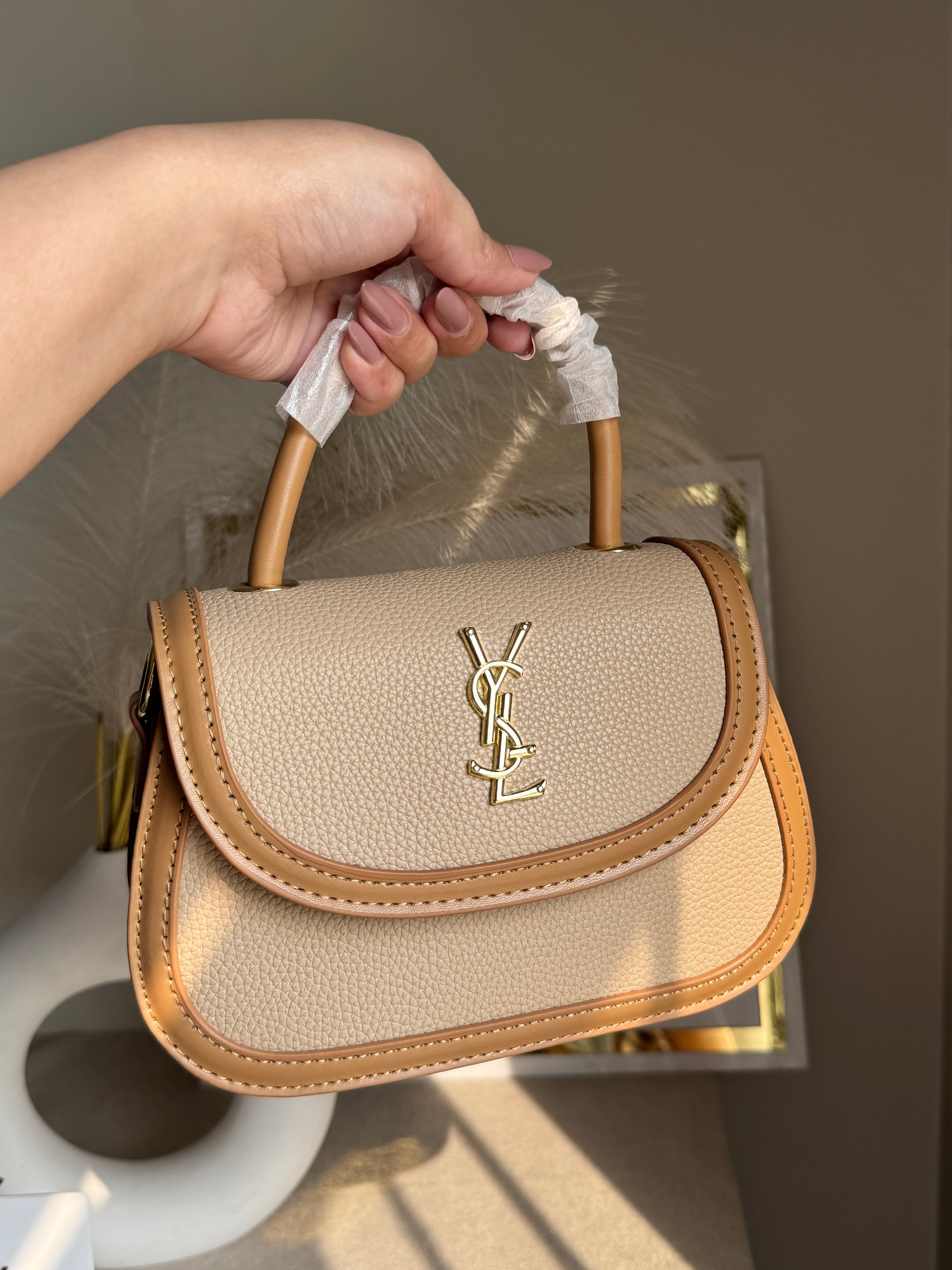 YSL Hand Bag Beige