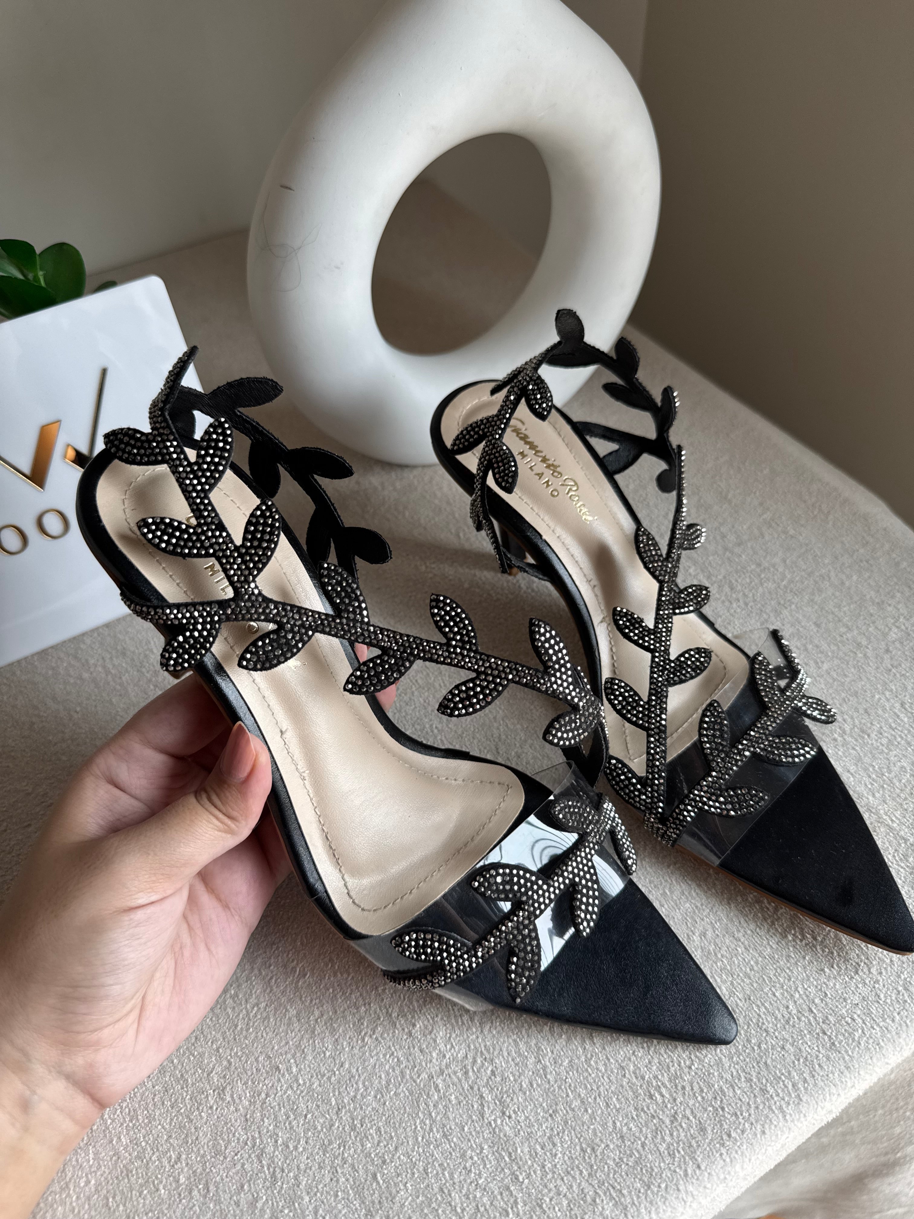 Gianvitto Rossi Heels Glitter Black