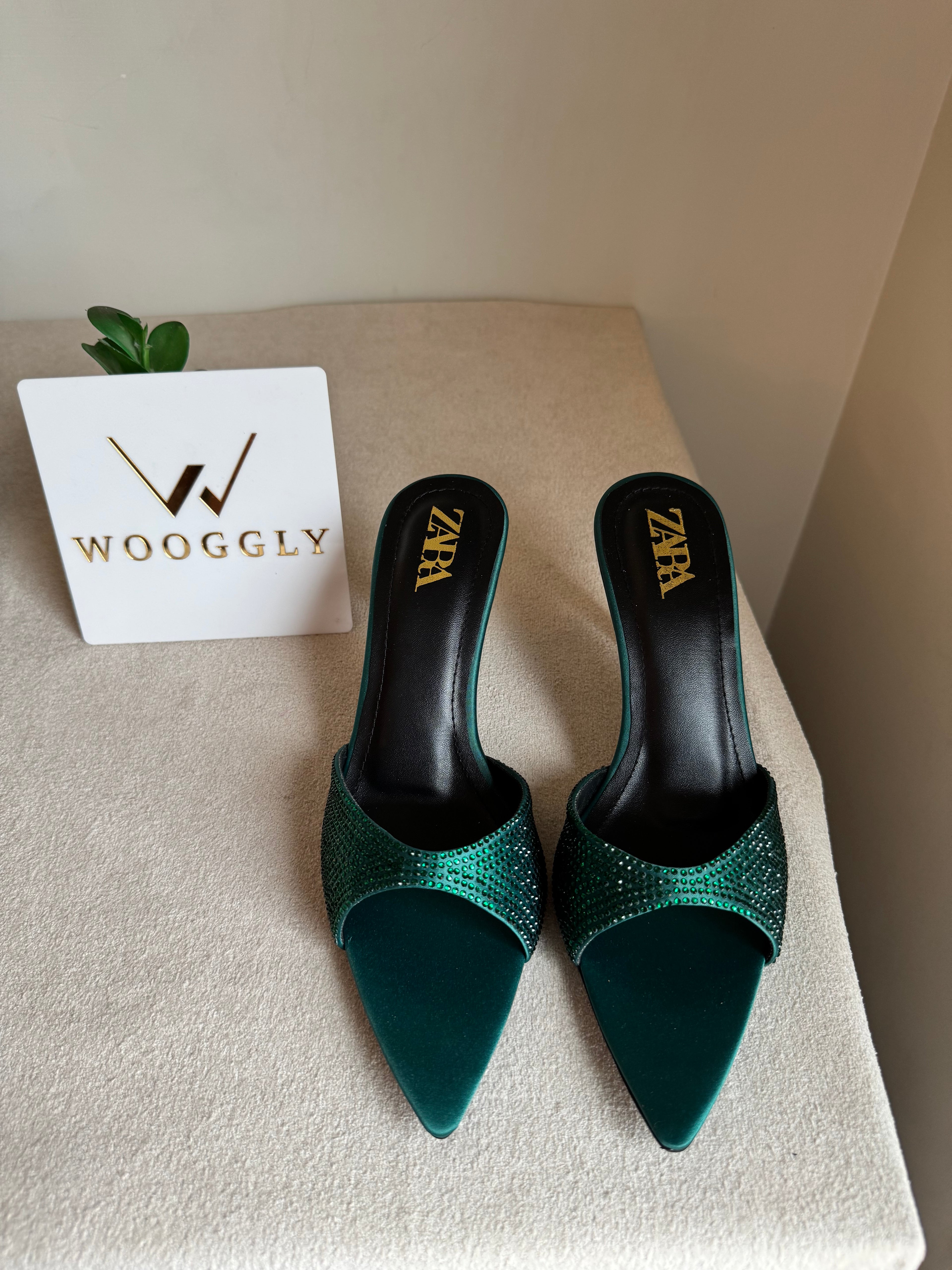 Bling Zara Heels - Green