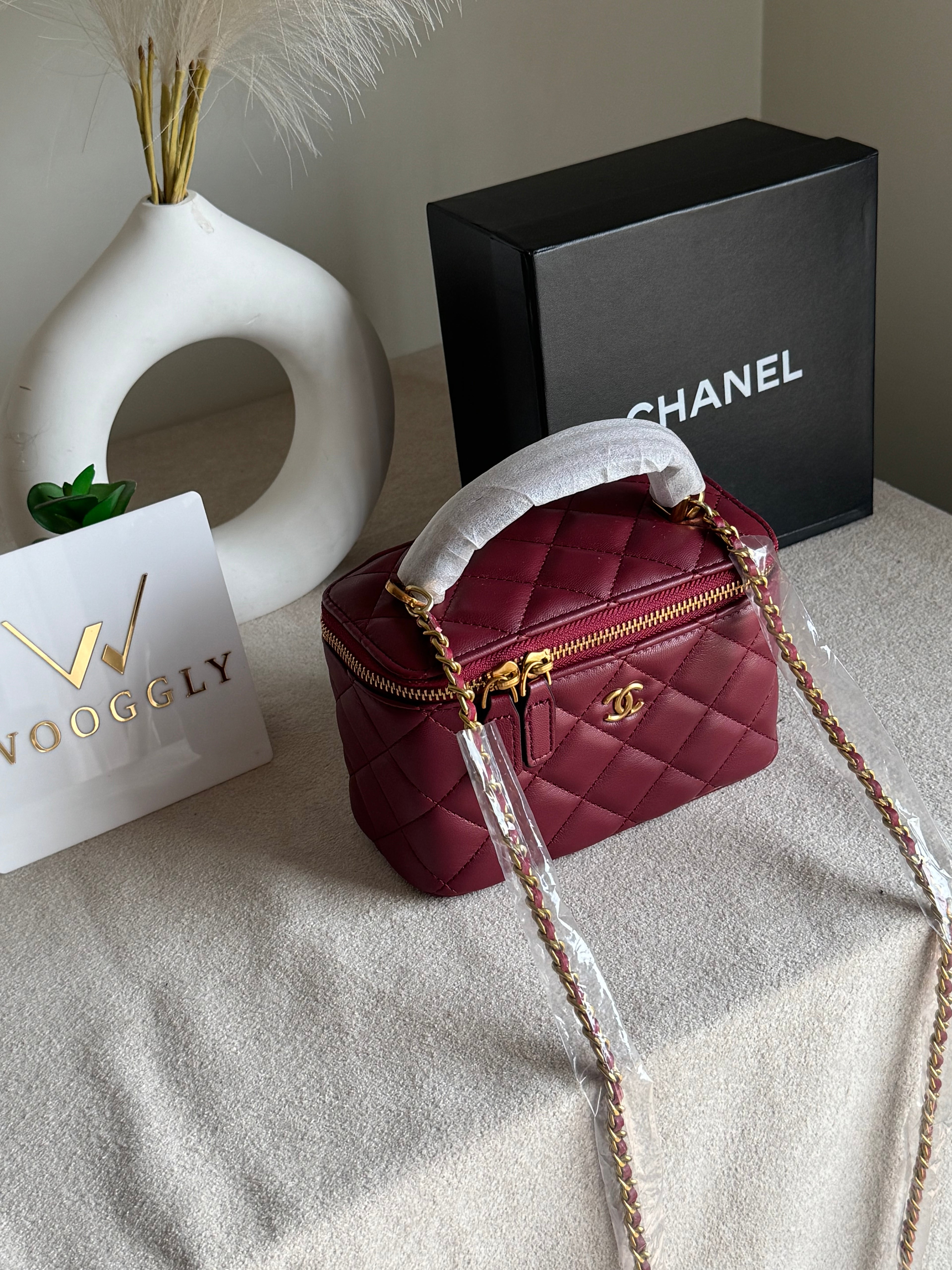 CH Mini Box Bag - Maroon