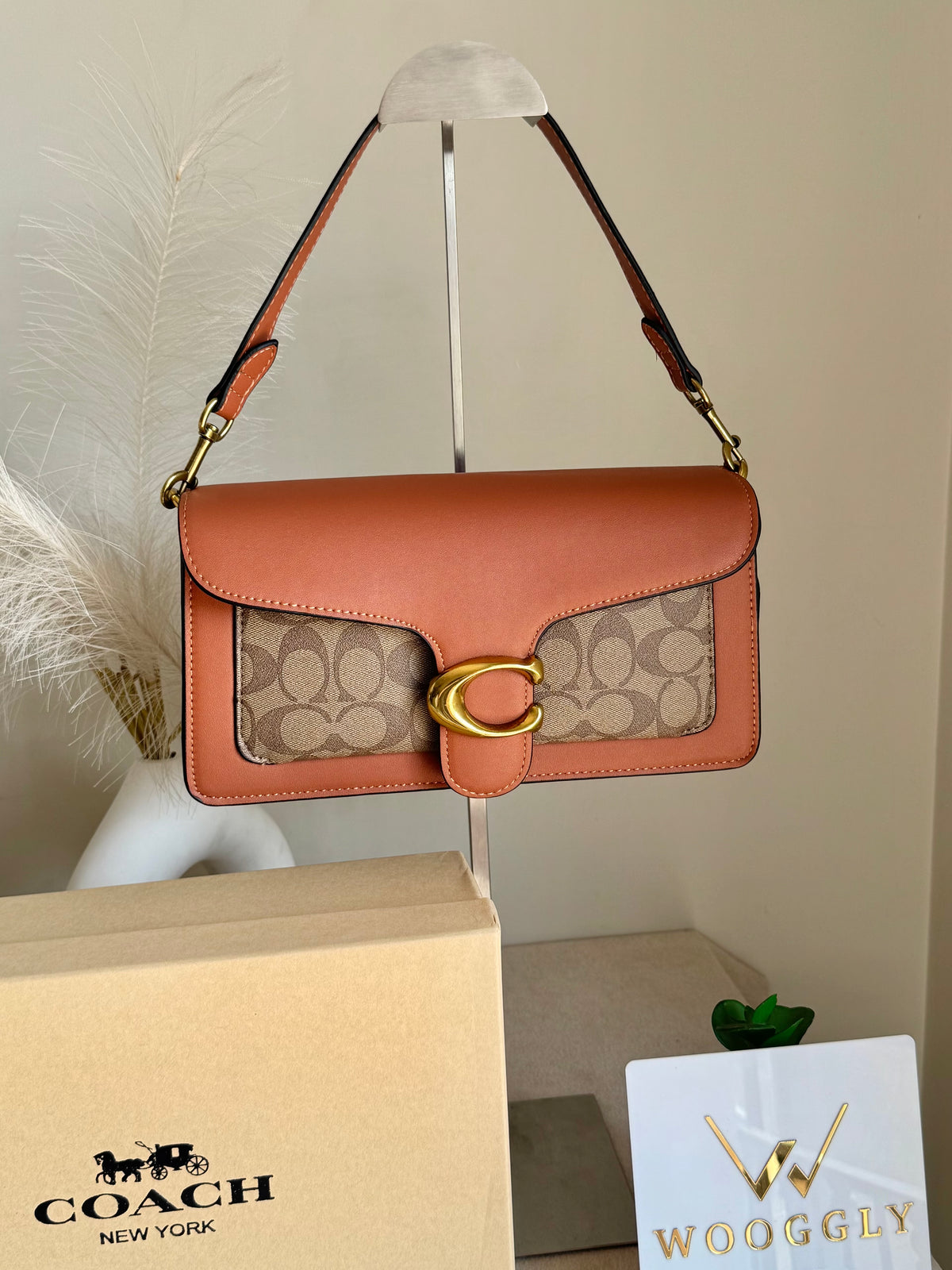 COACH TABBY 26 Apricot Brown Decent Quality - BOX PACKING