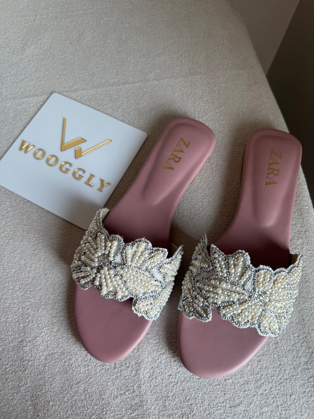 Zara Sugar Bloom Slides - Pink