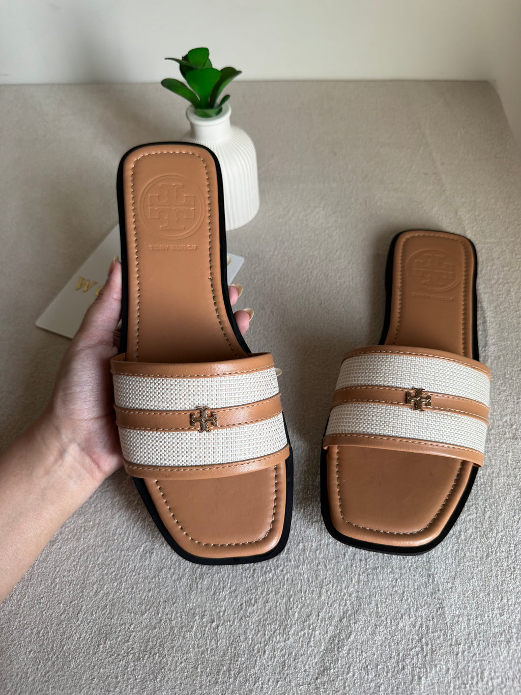 Tory Burch Elara Slides - Bleige