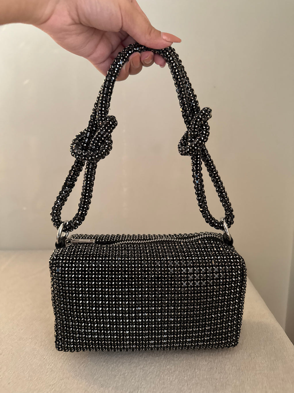 Alexander Wang Rhinestone Evening Clutch (Black)