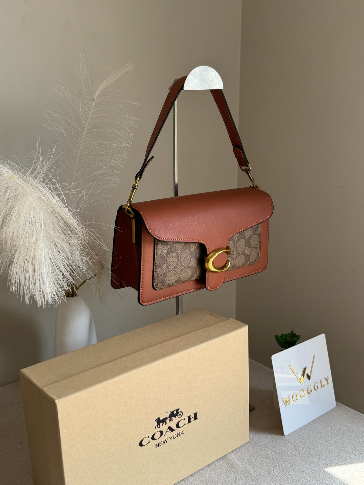 COACH TABBY 26 Apricot Brown Decent Quality - BOX PACKING