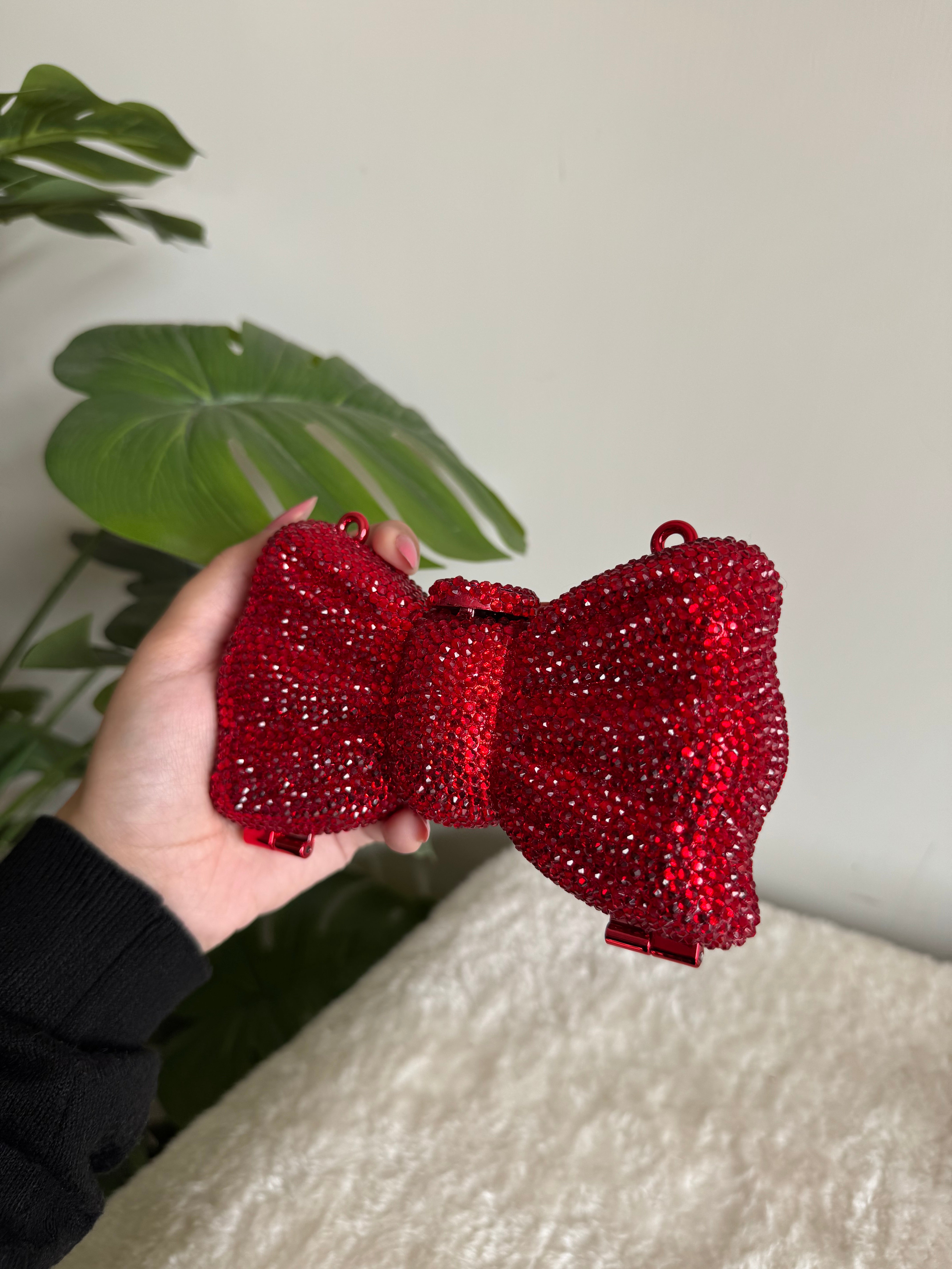 Swarovski Bow Clutch - Red