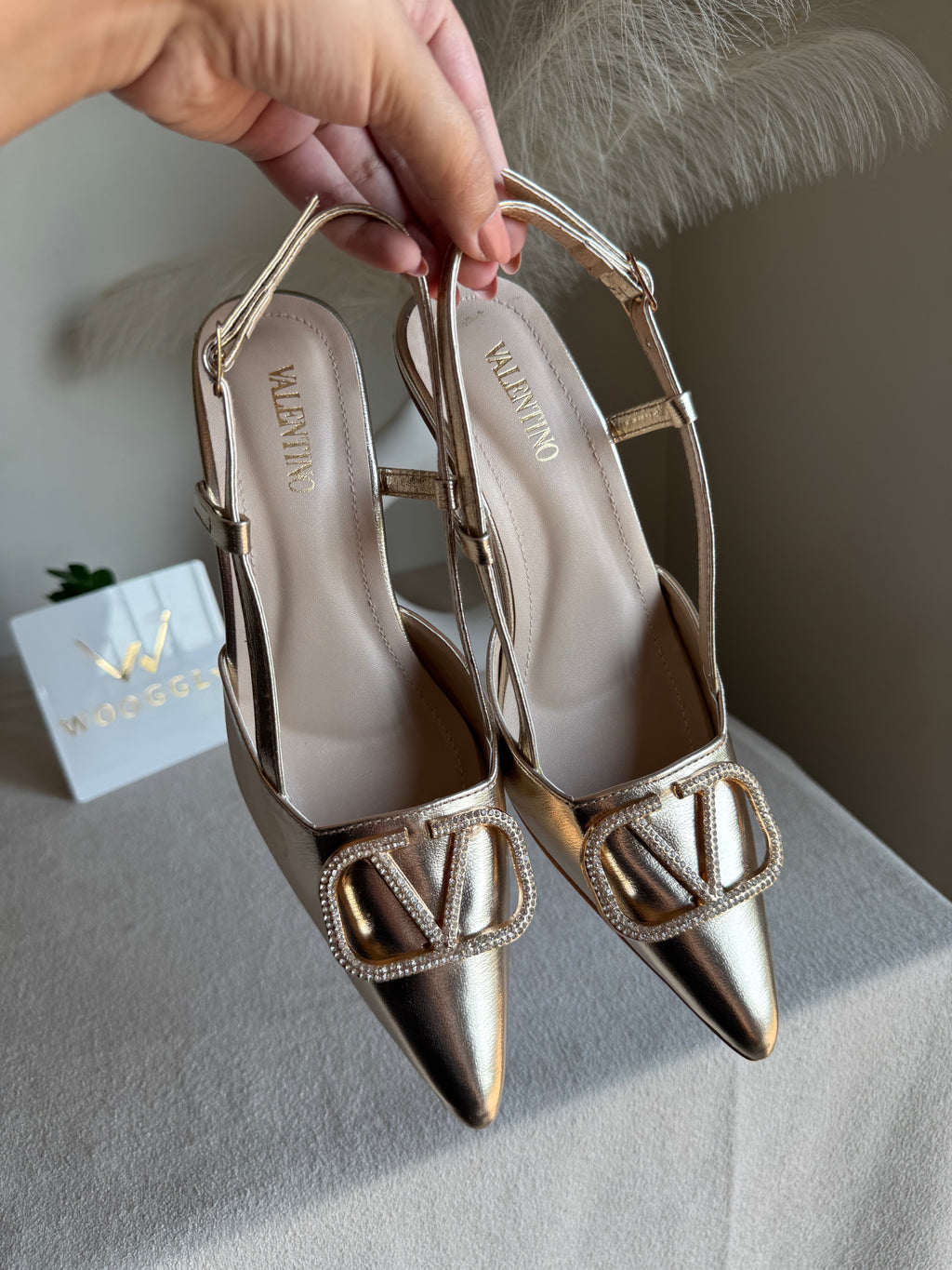 Essential Valentino Champagne Heels