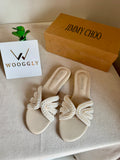 Jimmy Choo Pearl Slides - White