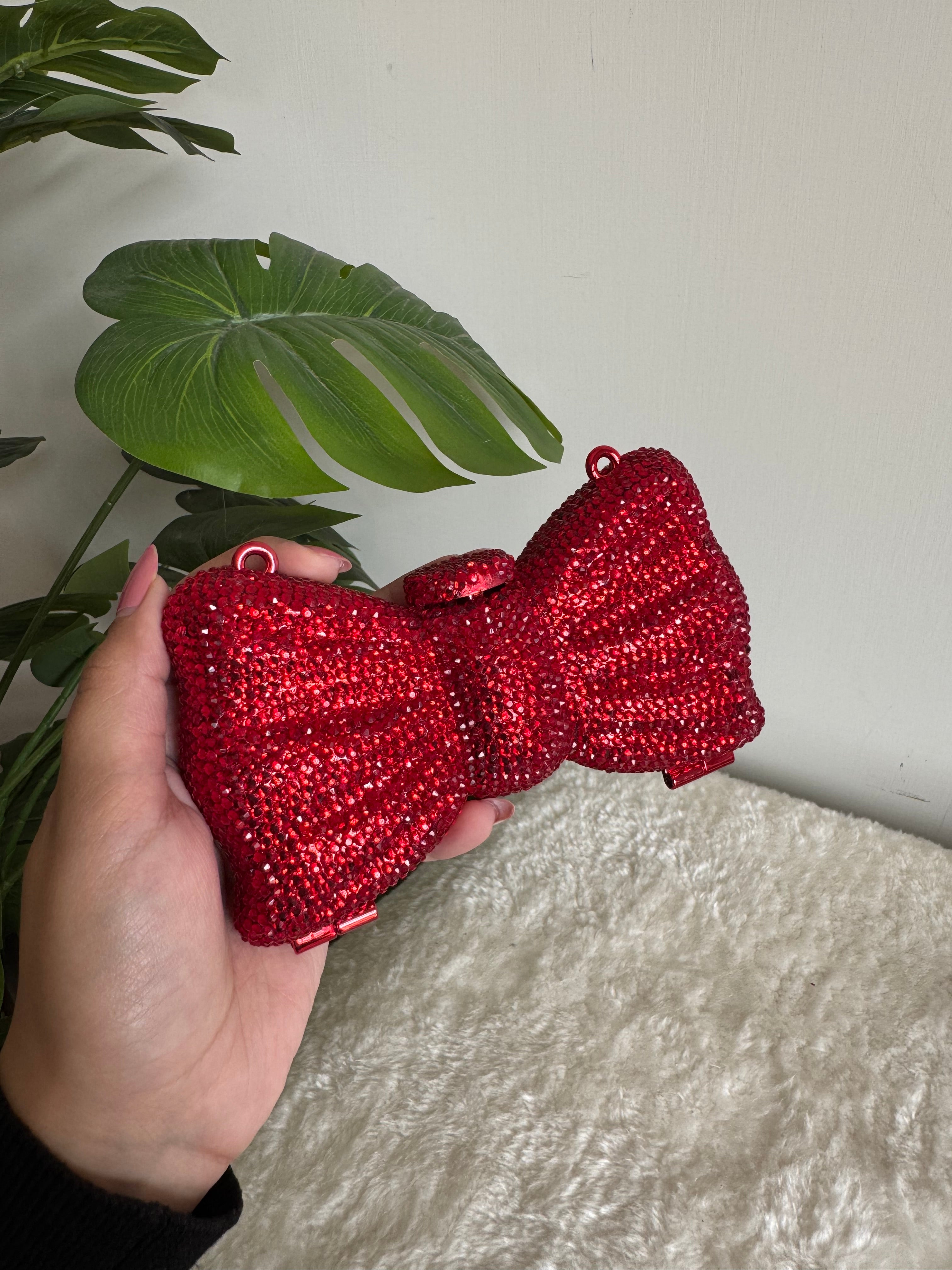 Swarovski Bow Clutch - Red