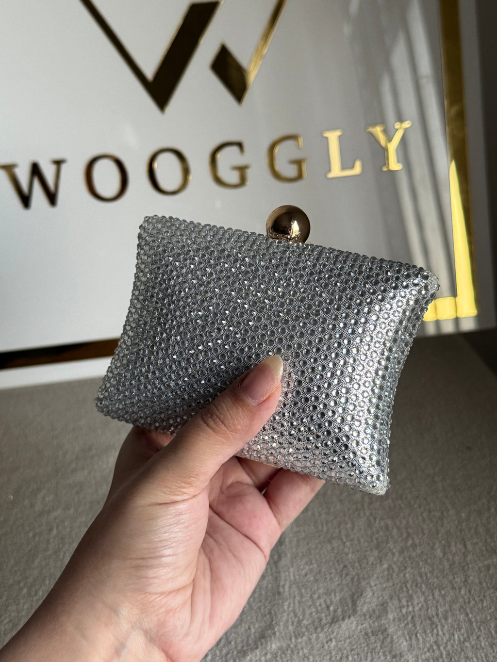 Muse Swarovski Clutch - Silver