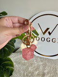 PREMIUM Coach Dice Bag Charm - Pink