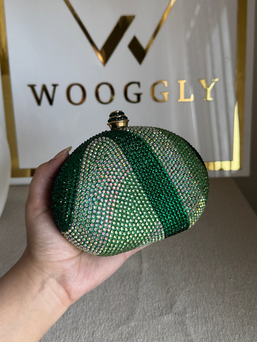 High Quality Luxe Statement Clutch - Green