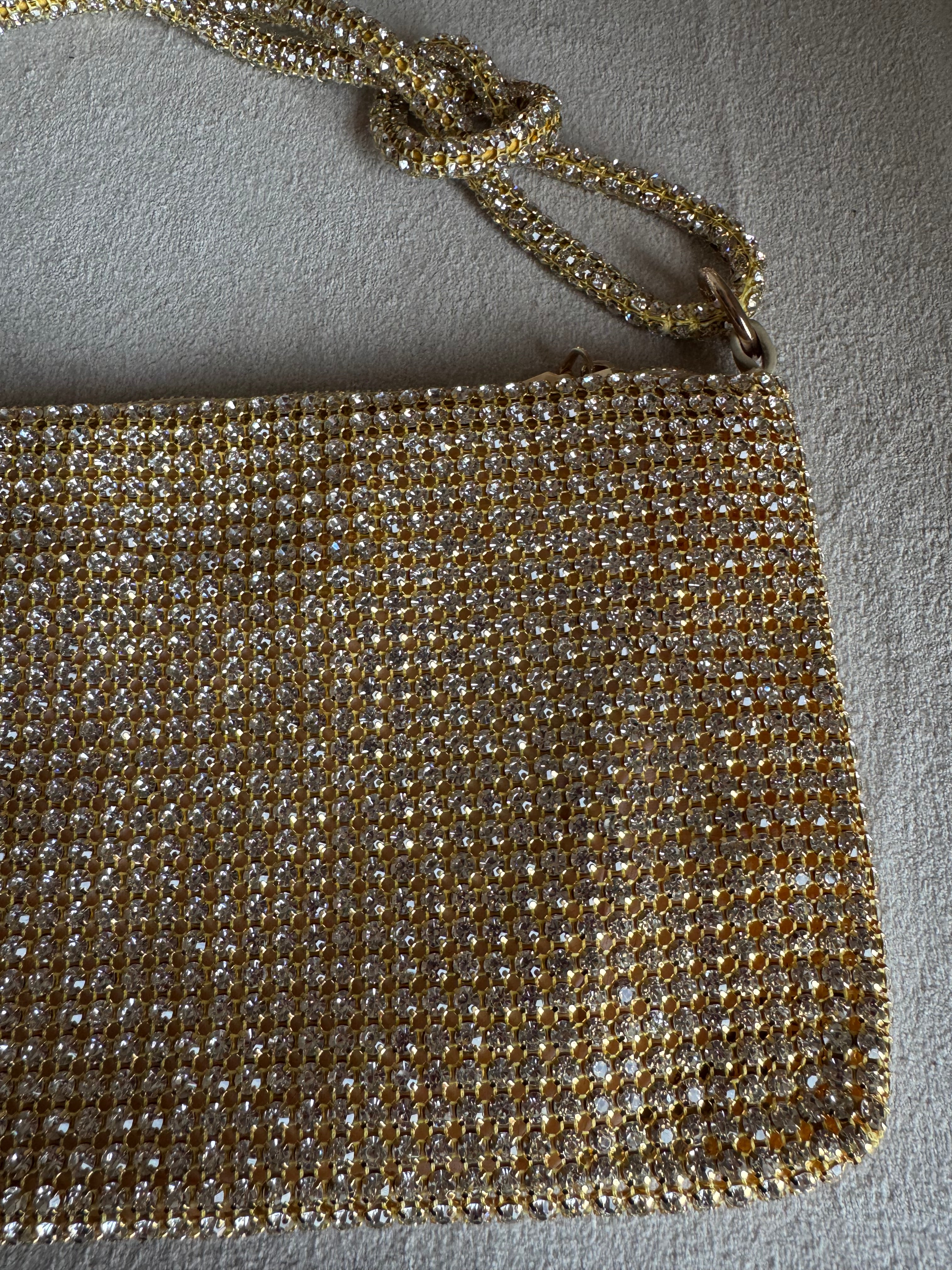 Dreamy Party Wear Rhinestone Bag - Butter Yellow