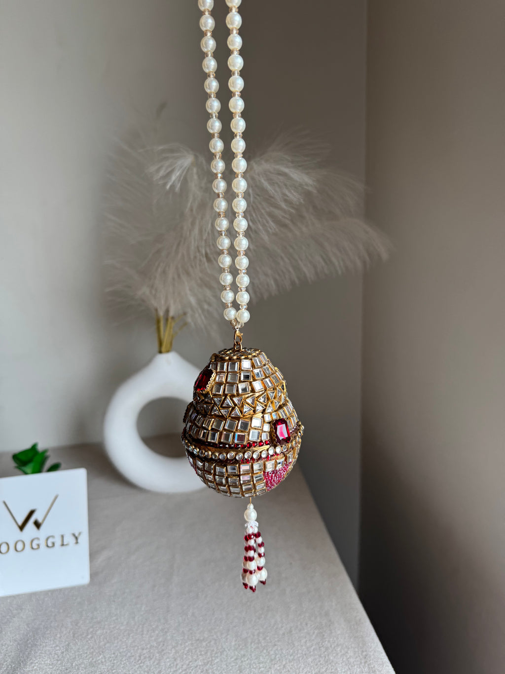 Turkish Potli - Kundan Red