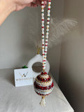 Turkish Potli - Reddish Kundan