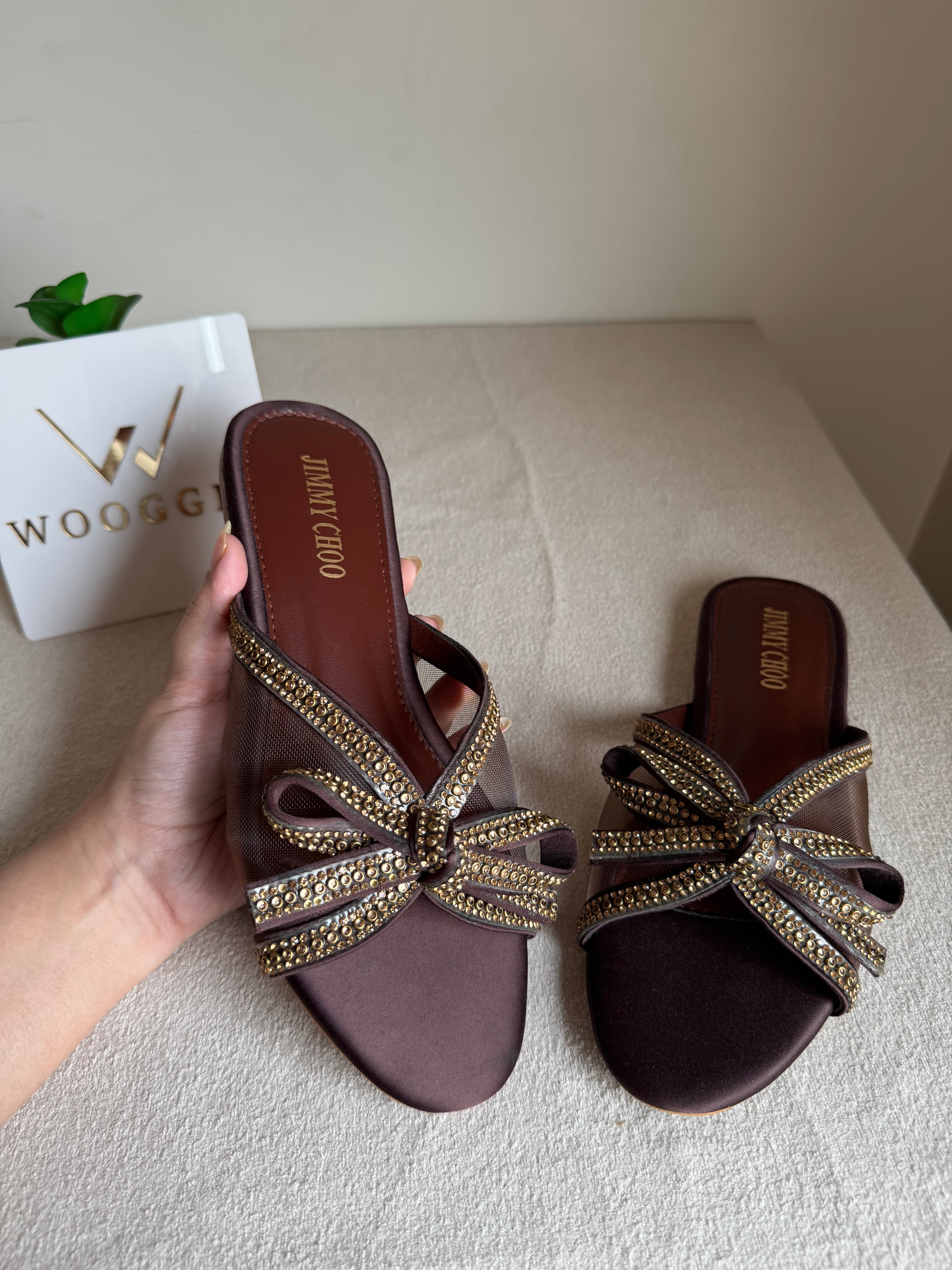 Jimmy Choo Slides - Brown