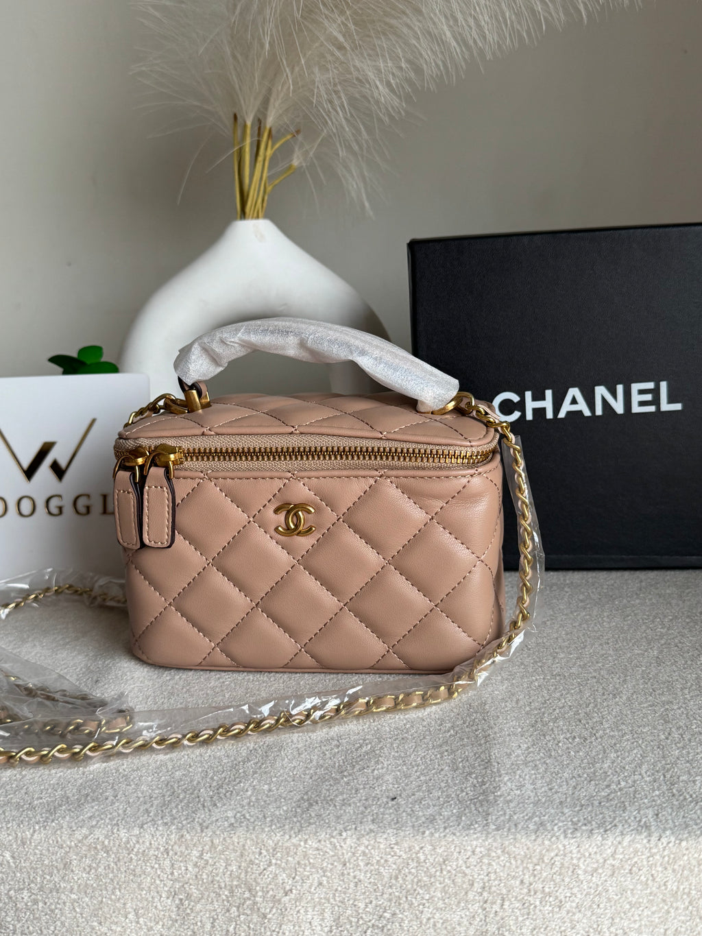 CH Mini Box Bag - Nude