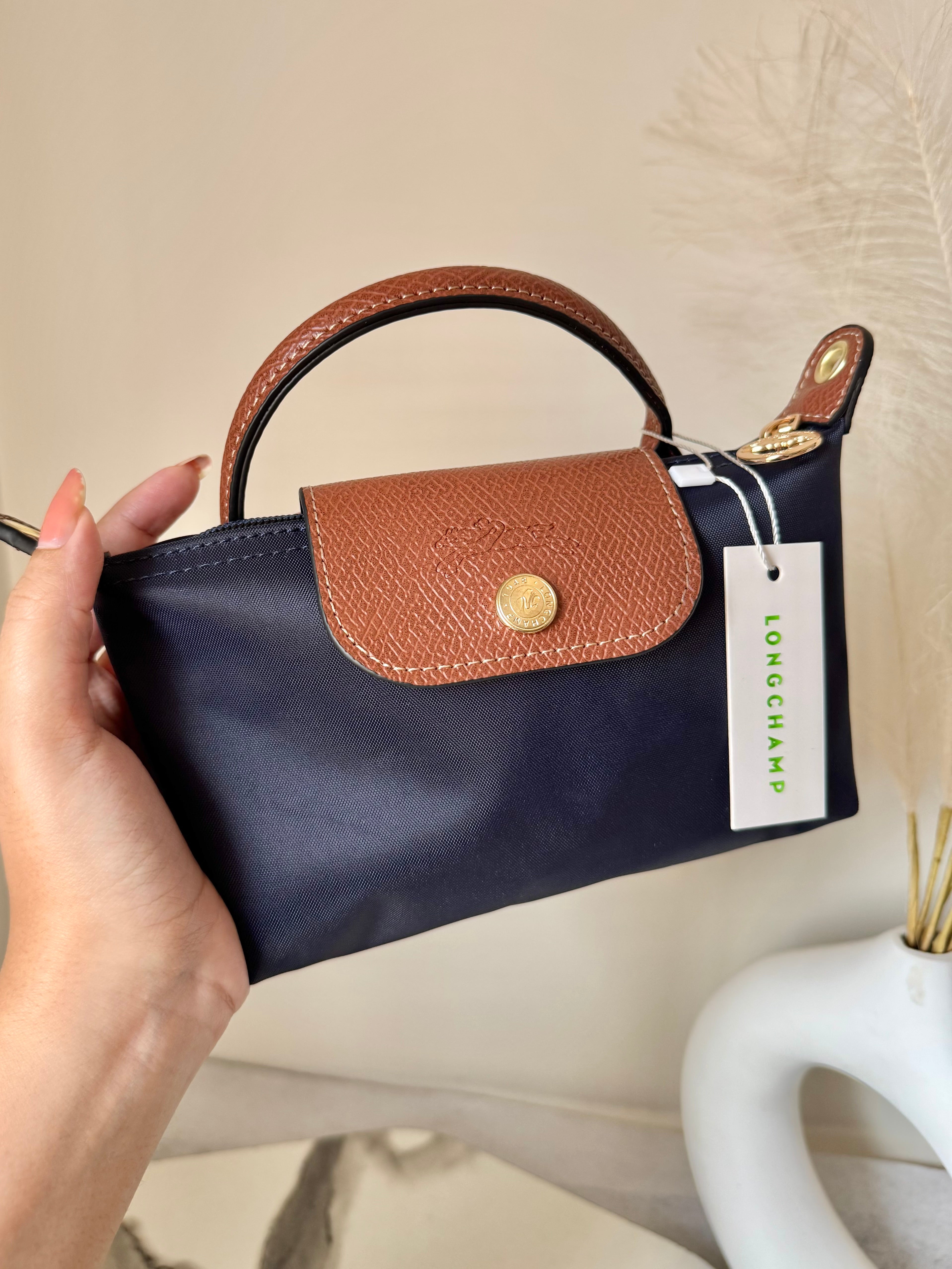 LongChamp Crossbody Bag with Strap - Blue (WITH BRAND LOGO)