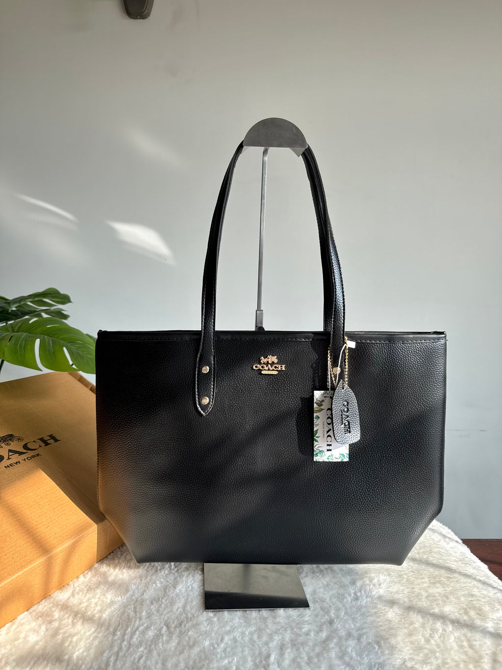 COACH City Tote Bag PREMIUM - Black (BOX PACKING)