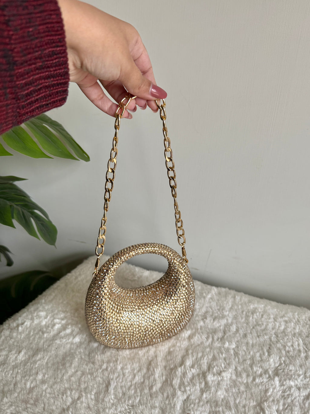 Viral Swarovski Clutch - Mini Gold
